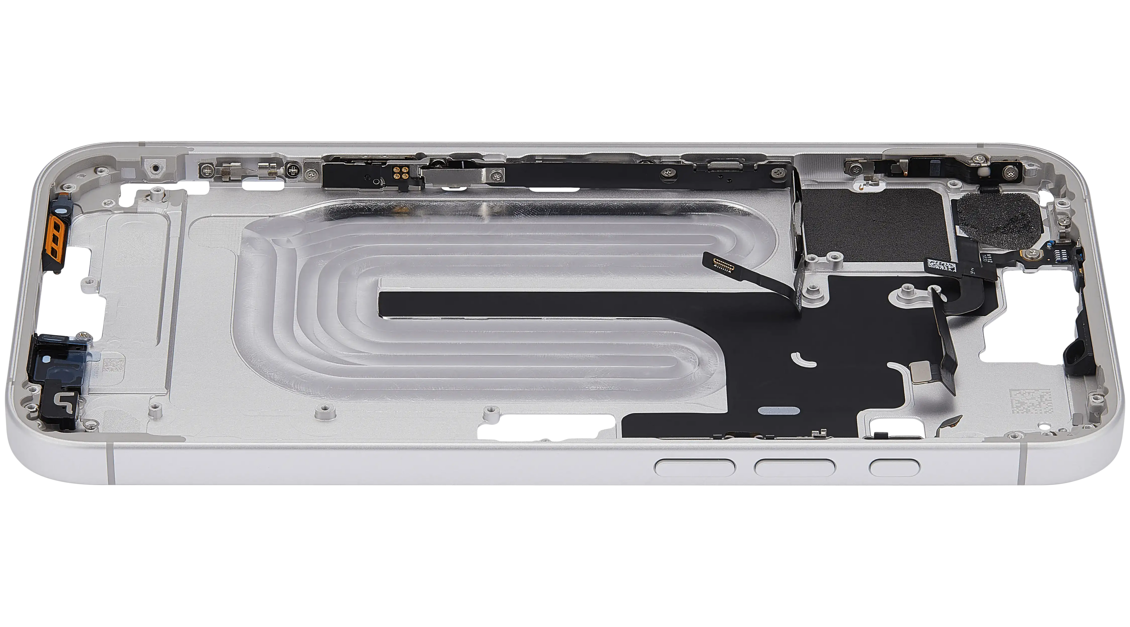 Midframe/Rahmen mit Power And Volume Button für iPhone 16 Plus (US-Version) (Aftermarket Plus) (Weiß)