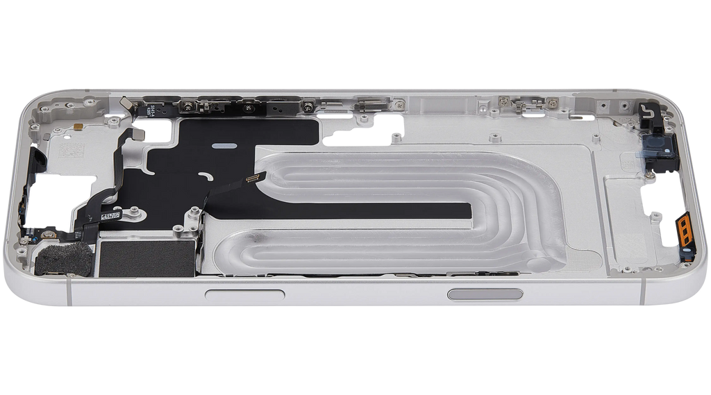 Midframe/Rahmen mit Power And Volume Button für iPhone 16 Plus (US-Version) (Aftermarket Plus) (Weiß)