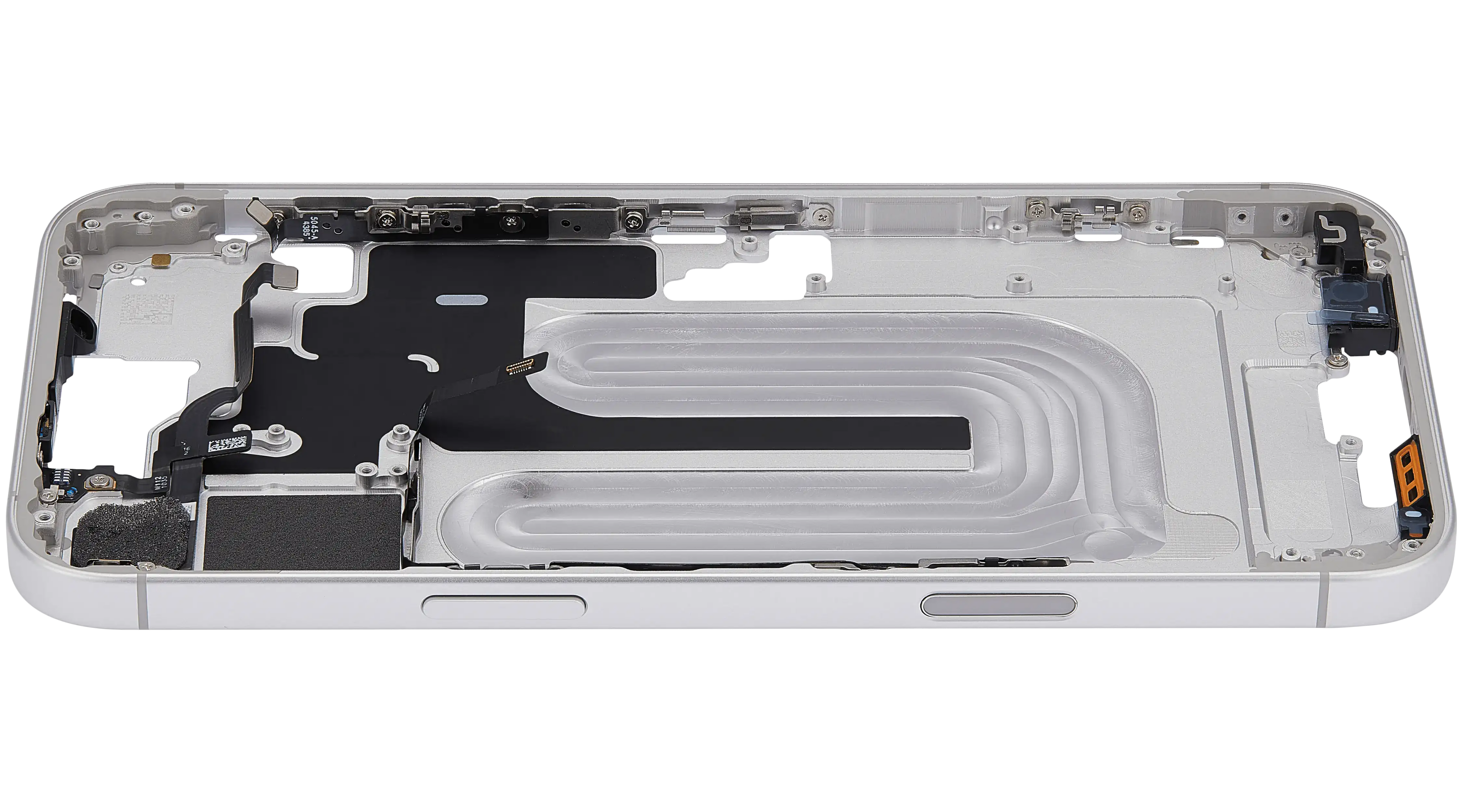 Midframe/Rahmen mit Power And Volume Button für iPhone 16 Plus (US-Version) (Aftermarket Plus) (Weiß)