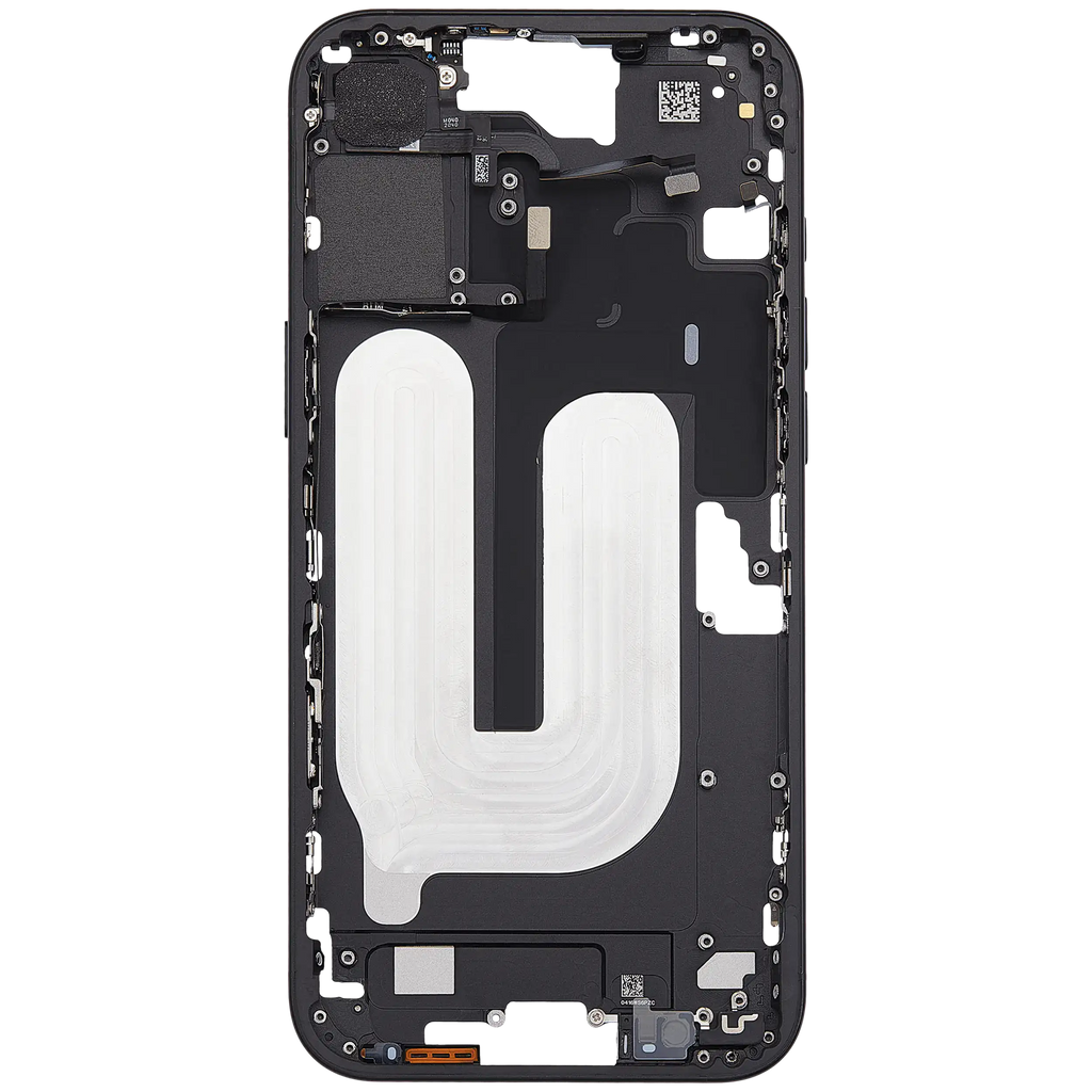 Midframe/Rahmen mit Power And Volume Button für iPhone 16 Plus (US-Version) (Aftermarket Plus) (Schwarz)