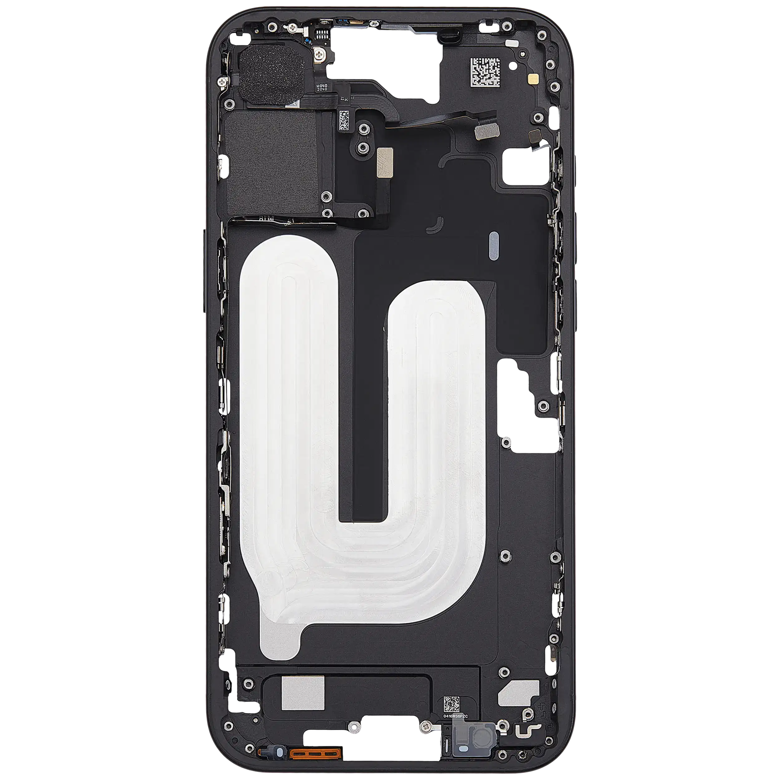 Midframe/Rahmen mit Power And Volume Button für iPhone 16 Plus (US-Version) (Aftermarket Plus) (Schwarz)