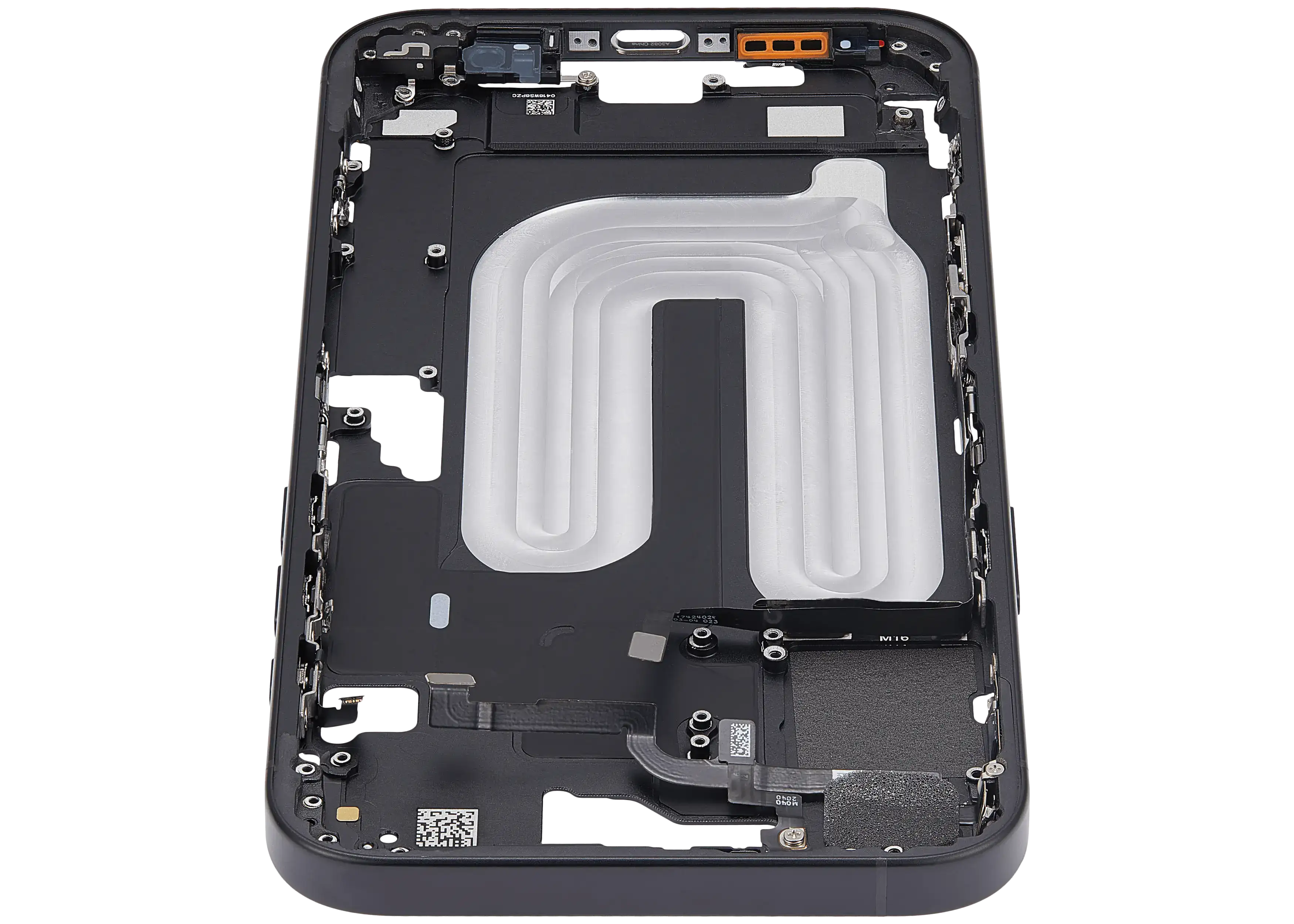 Midframe/Rahmen mit Power And Volume Button für iPhone 16 Plus (US-Version) (Aftermarket Plus) (Schwarz)