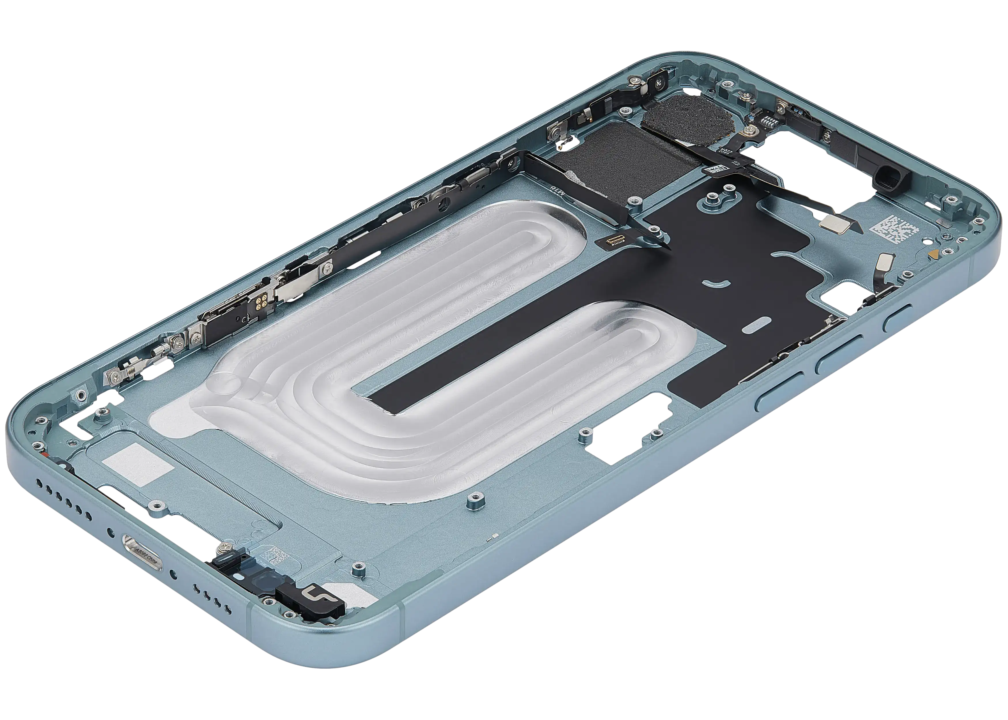 Midframe/Rahmen mit Power And Volume Button für iPhone 16 Plus (US-Version) (Aftermarket Plus) (Teal)