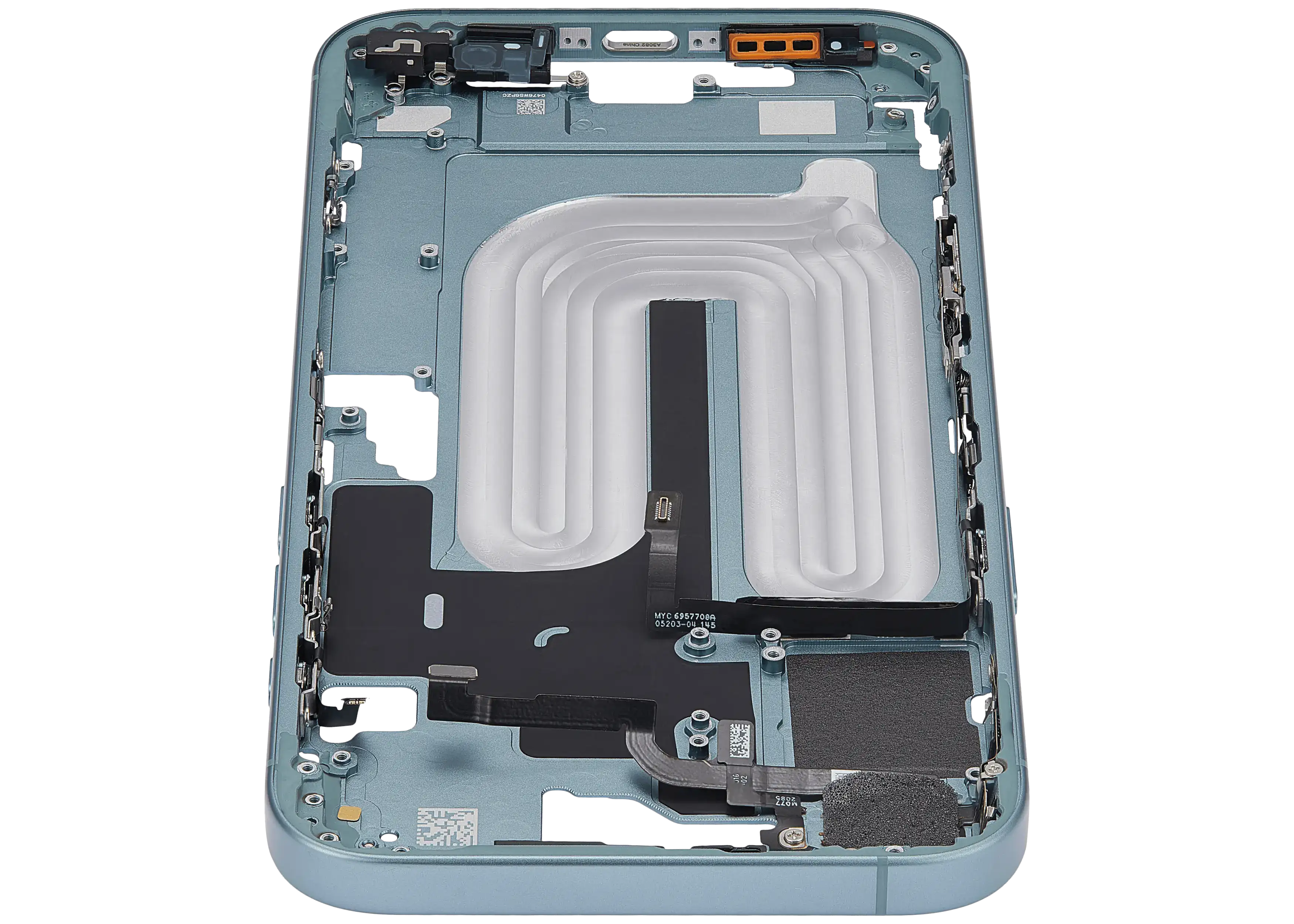 Midframe/Rahmen mit Power And Volume Button für iPhone 16 Plus (US-Version) (Aftermarket Plus) (Teal)