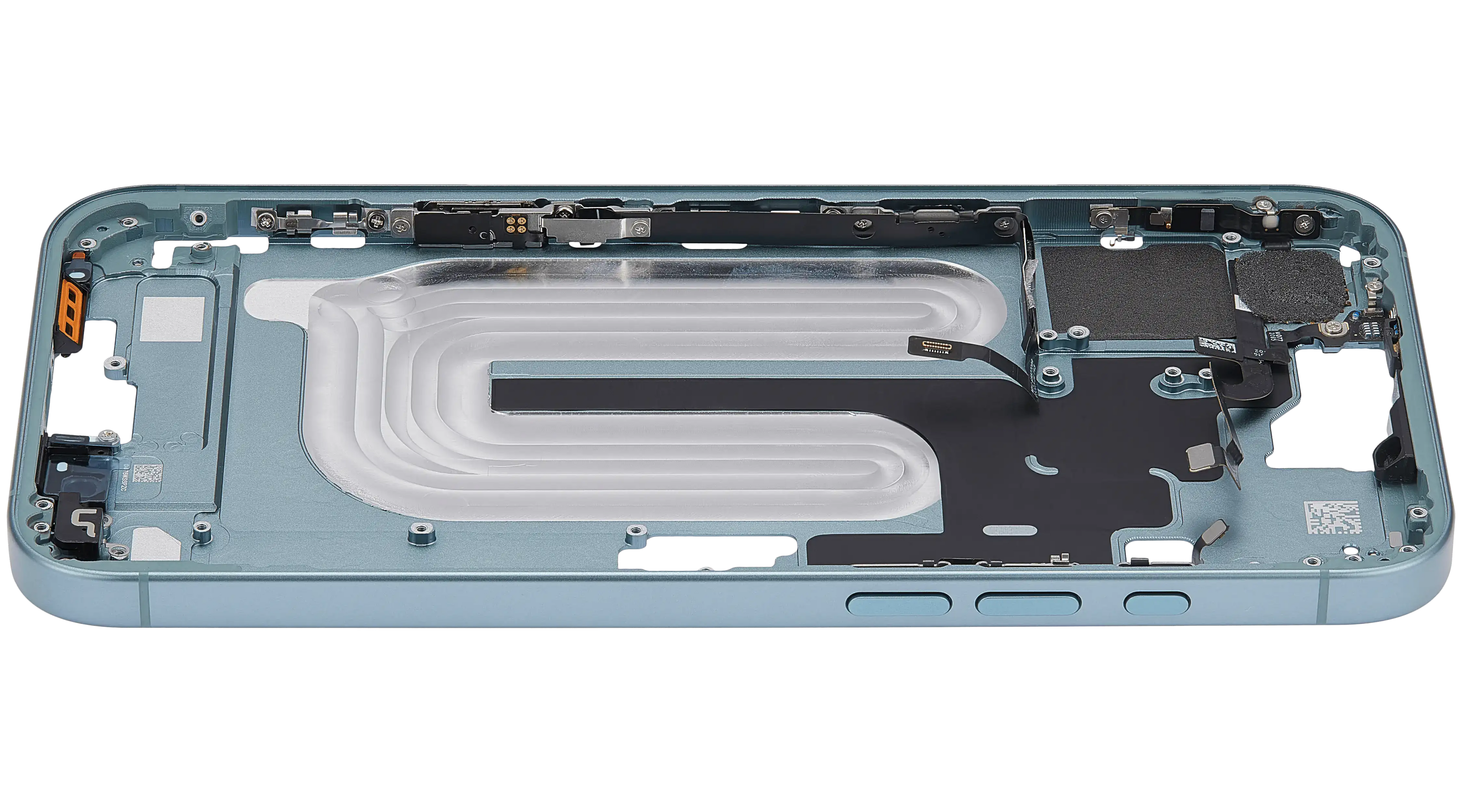 Midframe/Rahmen mit Power And Volume Button für iPhone 16 Plus (US-Version) (Aftermarket Plus) (Teal)