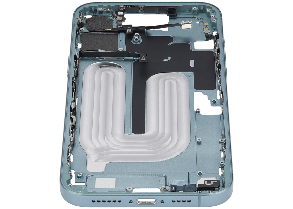 Midframe/Rahmen mit Power And Volume Button für iPhone 16 Plus (US-Version) (Aftermarket Plus) (Teal)