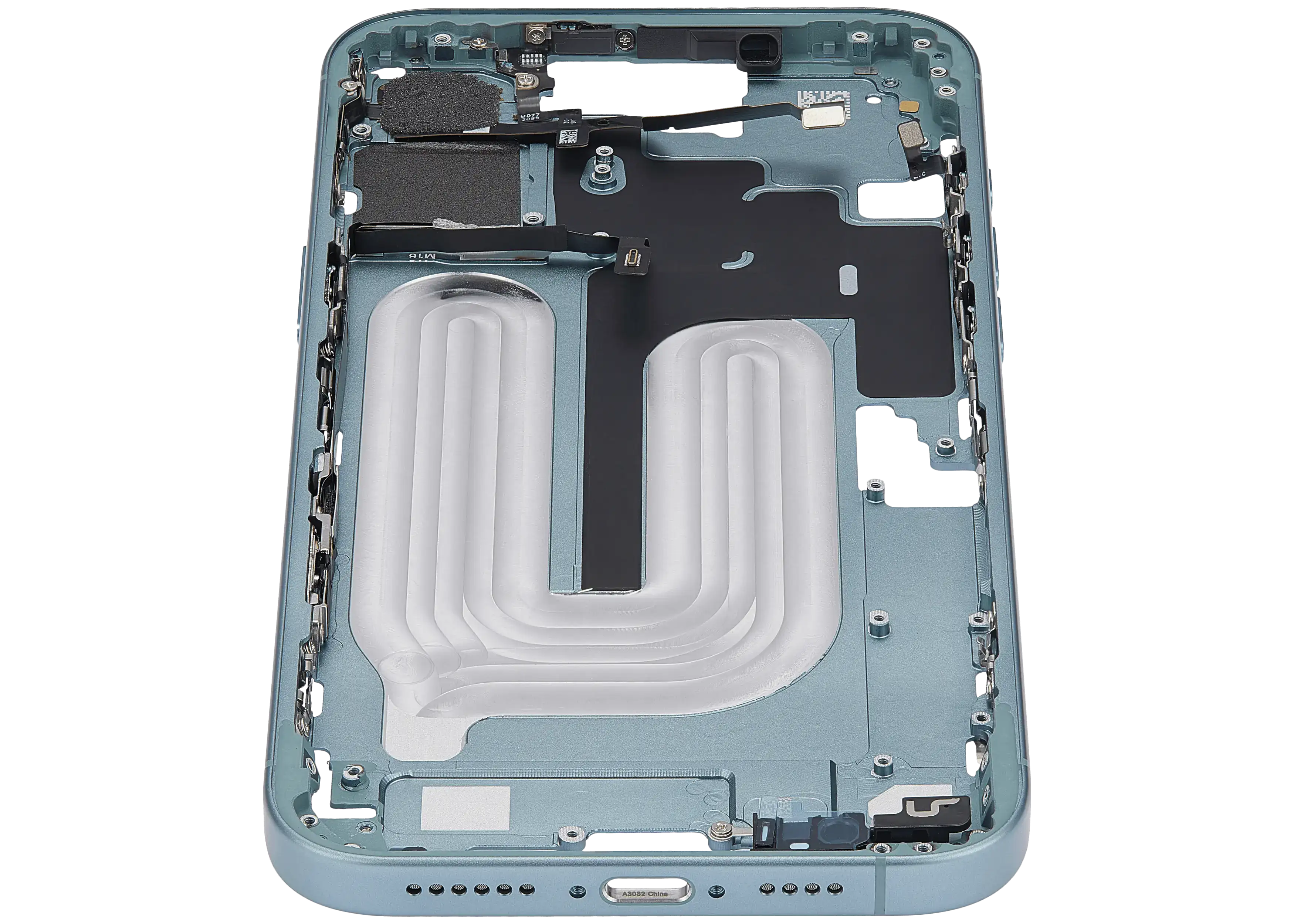 Midframe/Rahmen mit Power And Volume Button für iPhone 16 Plus (US-Version) (Aftermarket Plus) (Teal)