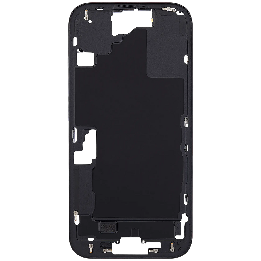 Midframe/Rahmen mit Power And Volume Button für iPhone 16 (EU / Global Version) (Aftermarket Plus) (Schwarz)