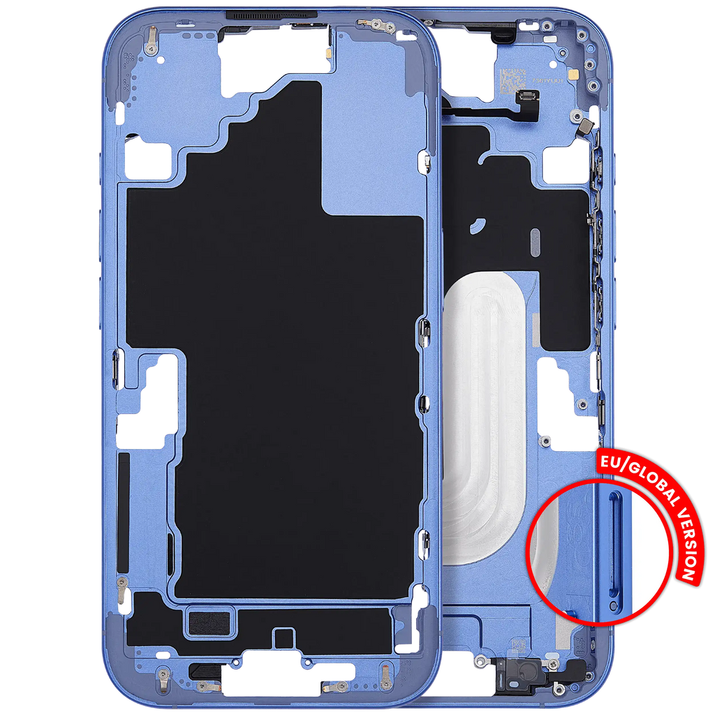 Midframe/Rahmen mit Power And Volume Button für iPhone 16 (EU / Global Version) (Aftermarket Plus) (Ultramarine)