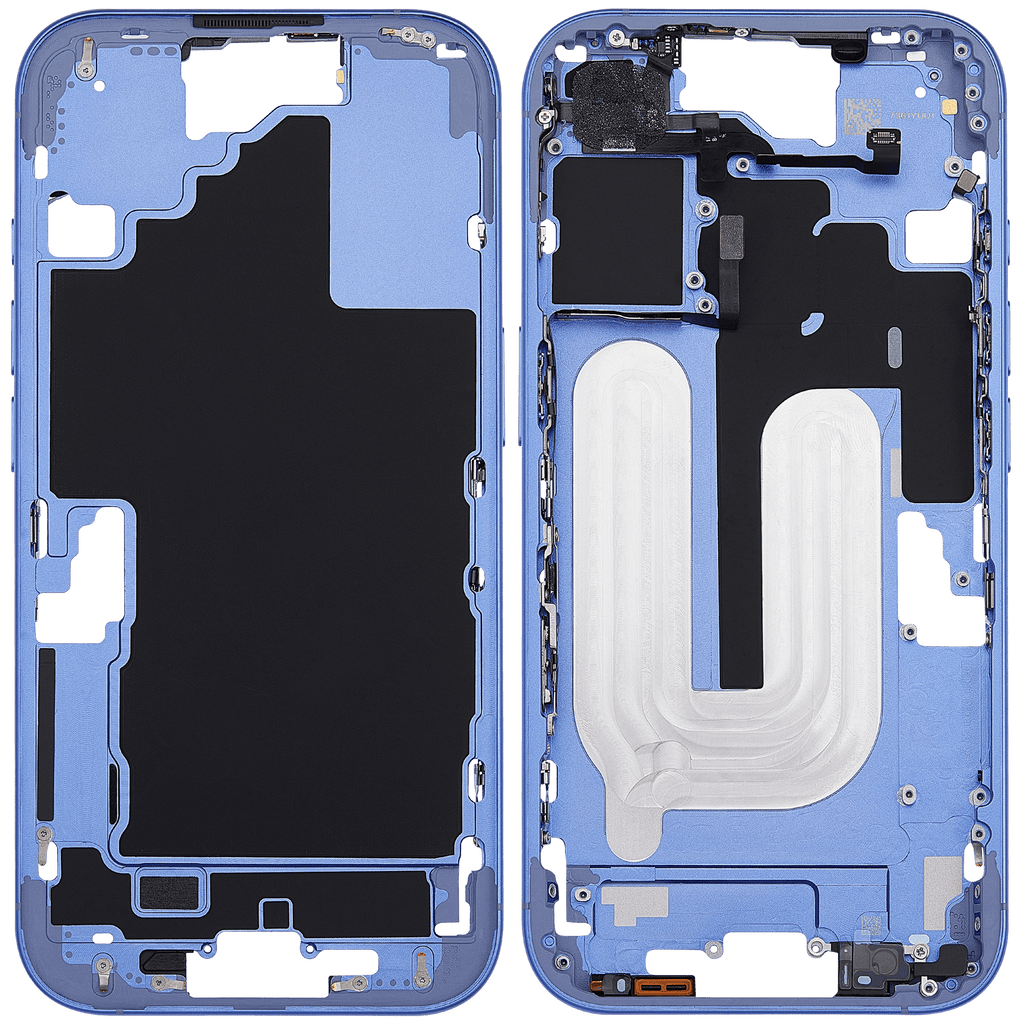 Midframe/Rahmen mit Power And Volume Button für iPhone 16 (EU / Global Version) (Aftermarket Plus) (Ultramarine)