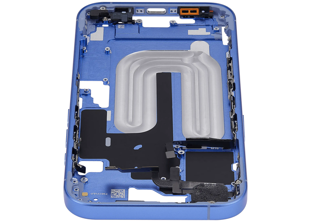 Midframe/Rahmen mit Power And Volume Button für iPhone 16 (EU / Global Version) (Aftermarket Plus) (Ultramarine)