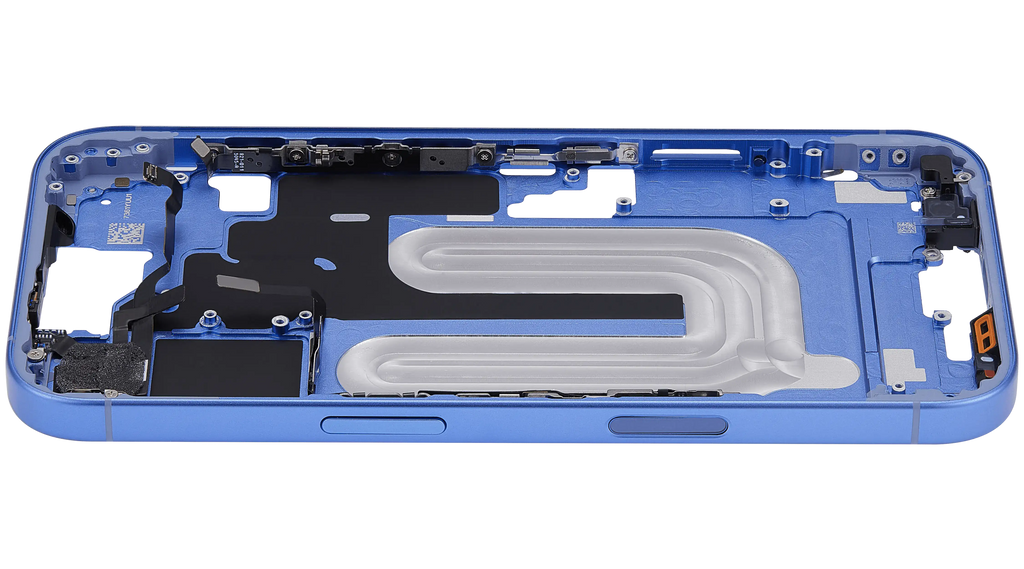 Midframe/Rahmen mit Power And Volume Button für iPhone 16 (EU / Global Version) (Aftermarket Plus) (Ultramarine)