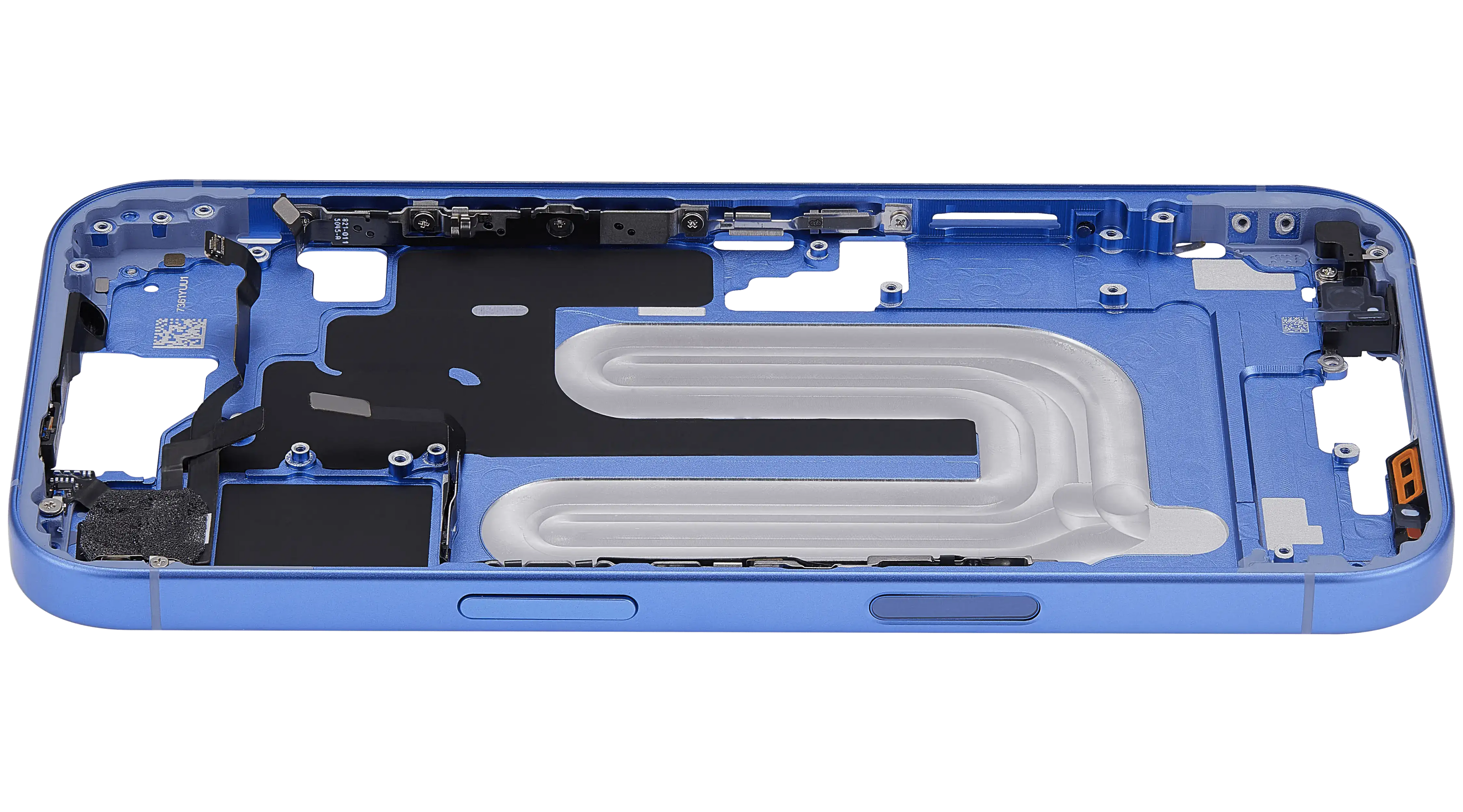 Midframe/Rahmen mit Power And Volume Button für iPhone 16 (EU / Global Version) (Aftermarket Plus) (Ultramarine)