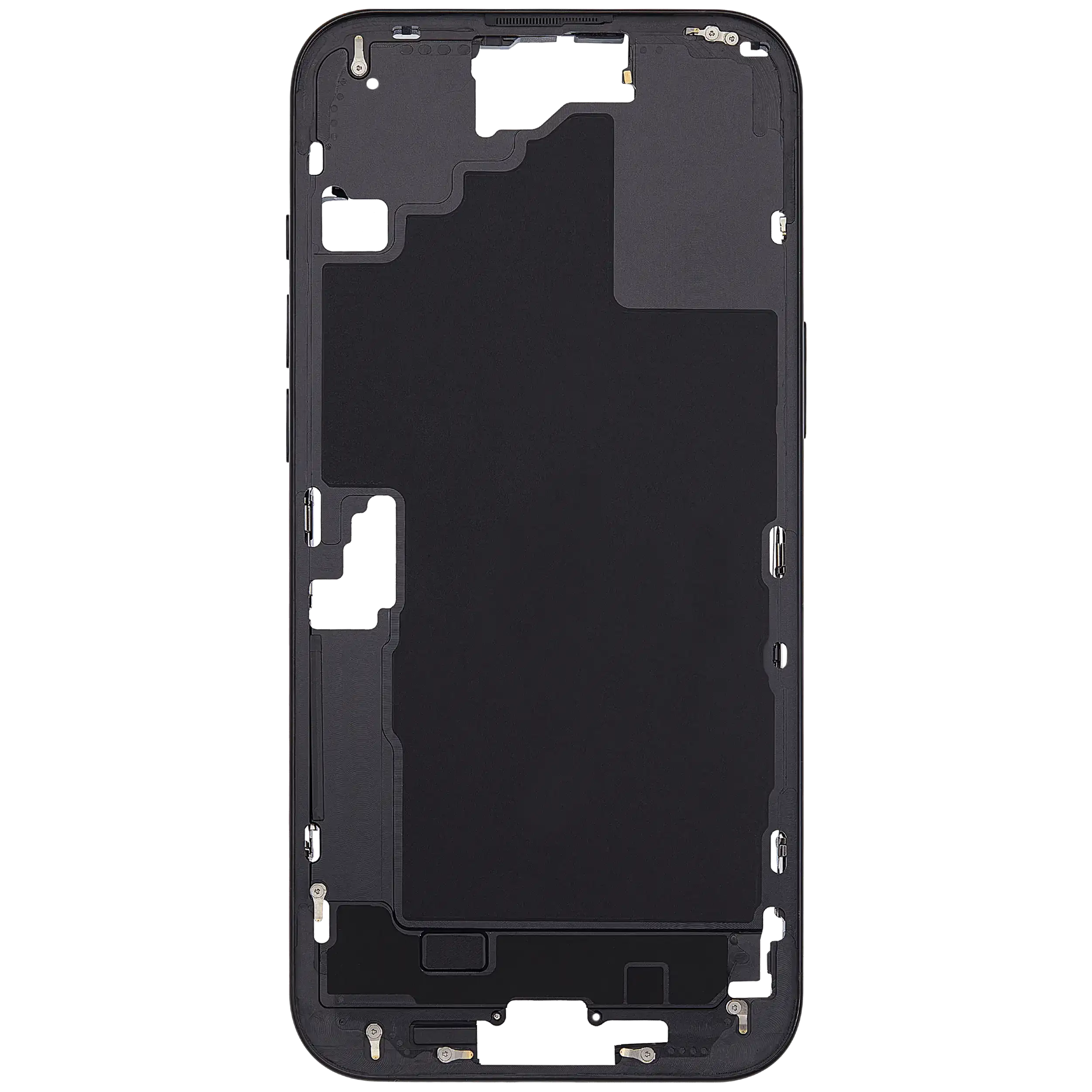 Midframe/Rahmen mit Power And Volume Button für iPhone 16 Plus (EU / Global Version) (Aftermarket Plus) (Schwarz)