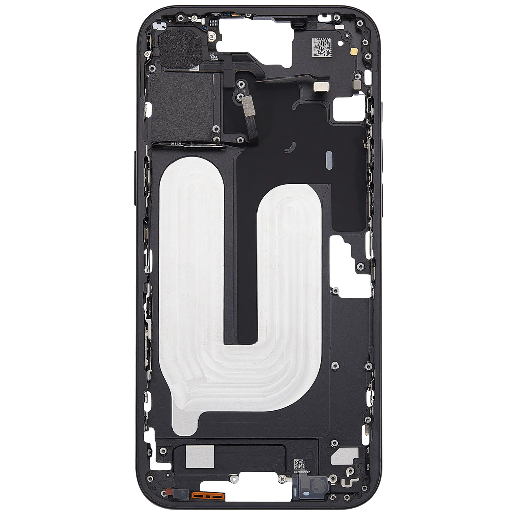 Midframe/Rahmen mit Power And Volume Button für iPhone 16 Plus (EU / Global Version) (Aftermarket Plus) (Schwarz)