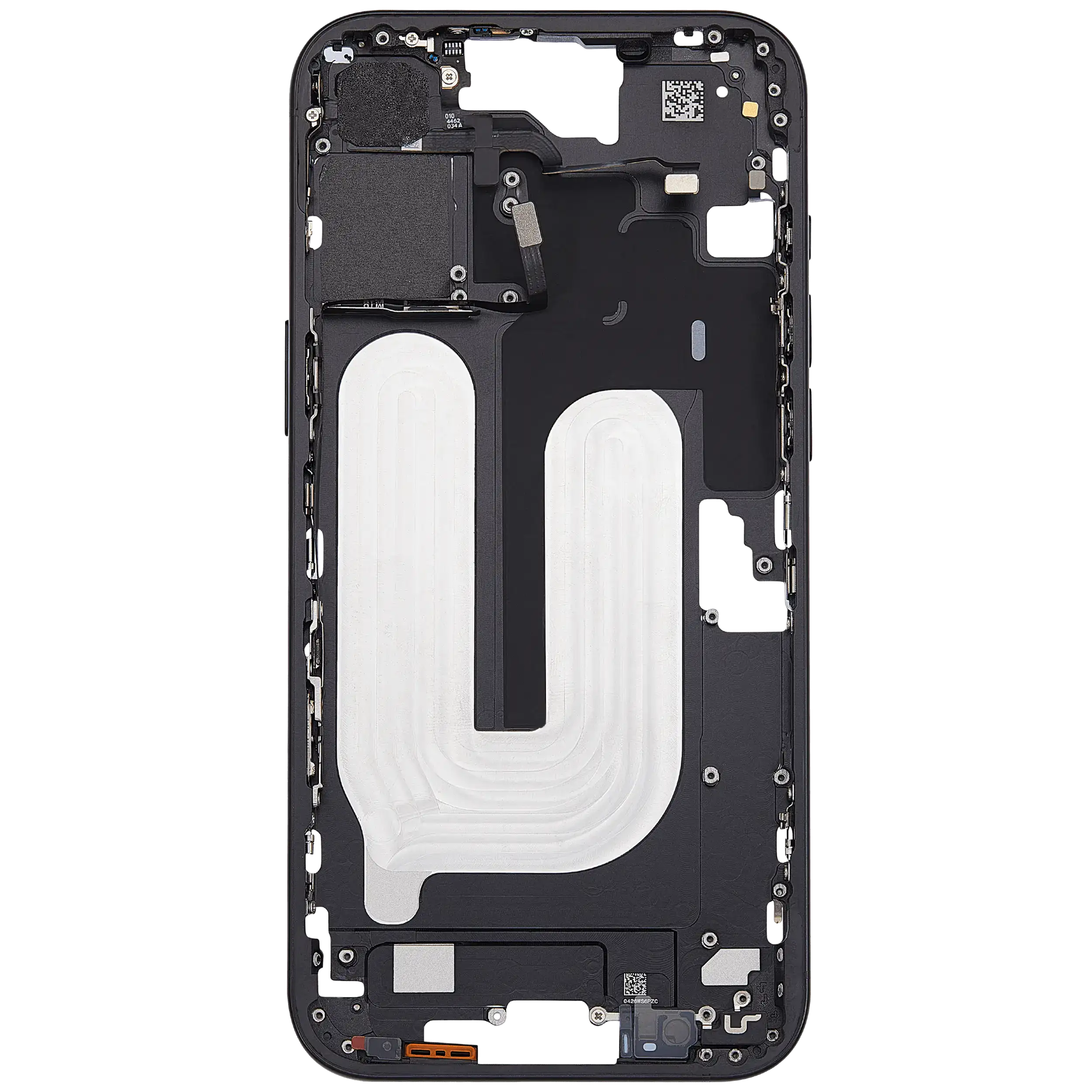 Midframe/Rahmen mit Power And Volume Button für iPhone 16 Plus (EU / Global Version) (Aftermarket Plus) (Schwarz)
