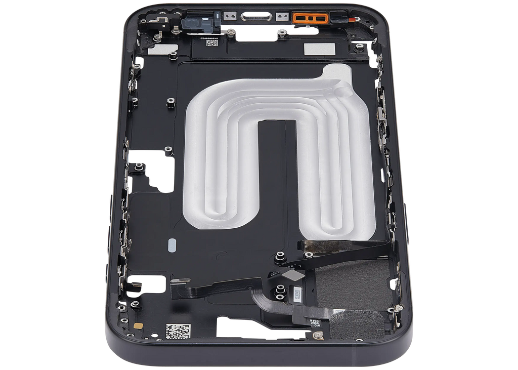Midframe/Rahmen mit Power And Volume Button für iPhone 16 Plus (EU / Global Version) (Aftermarket Plus) (Schwarz)