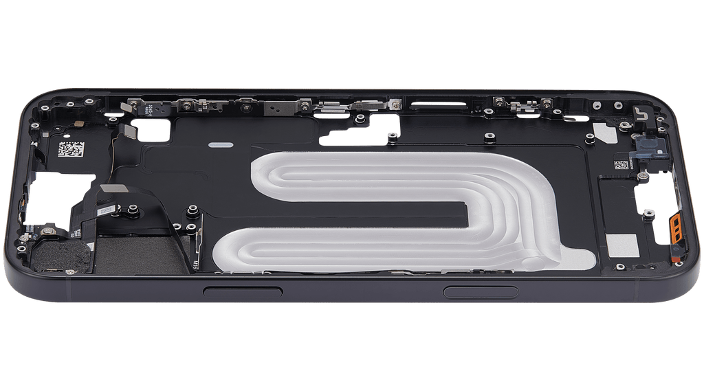 Midframe/Rahmen mit Power And Volume Button für iPhone 16 Plus (EU / Global Version) (Aftermarket Plus) (Schwarz)