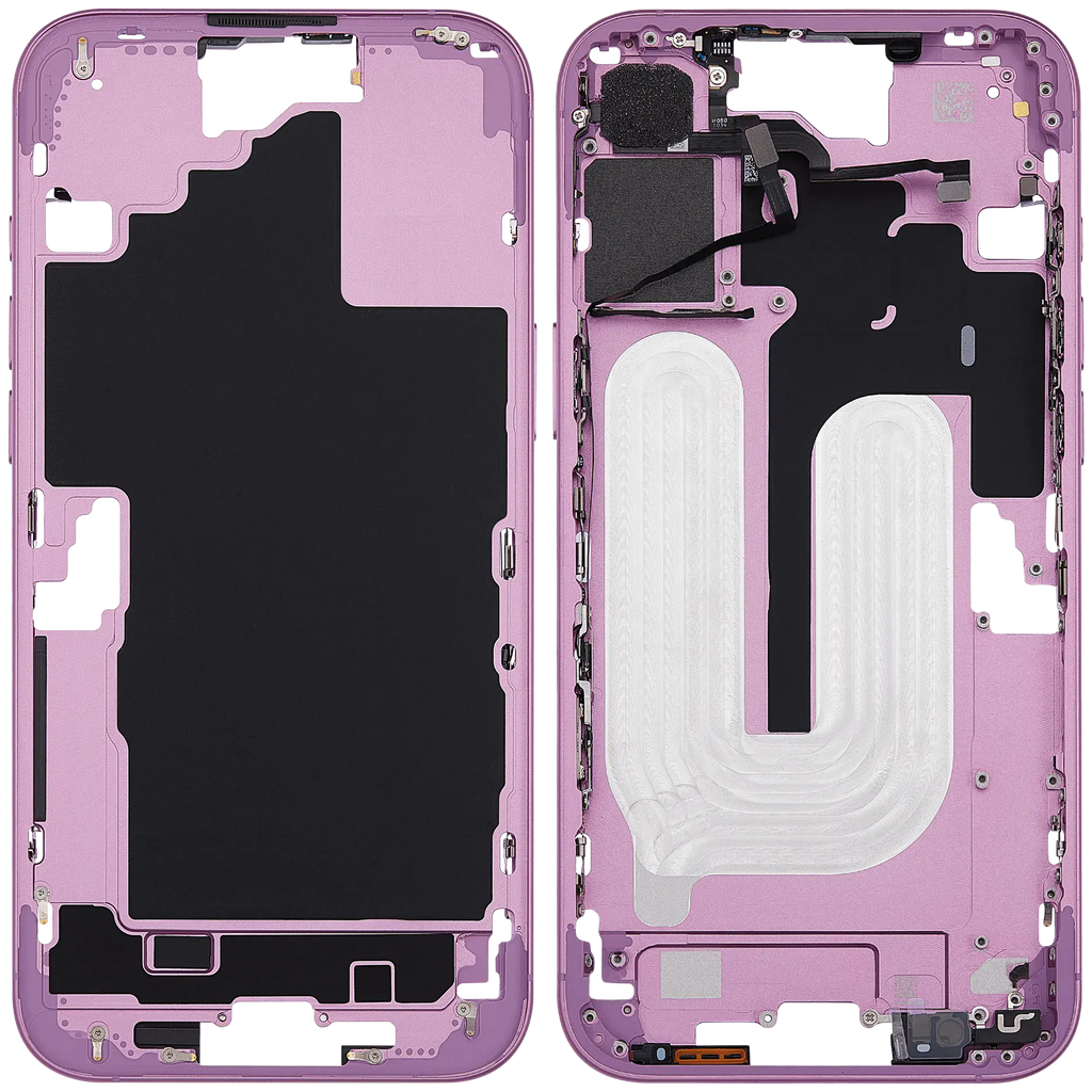 Midframe/Rahmen mit Power And Volume Button für iPhone 16 Plus (EU / Global Version) (Aftermarket Plus) (Pink)