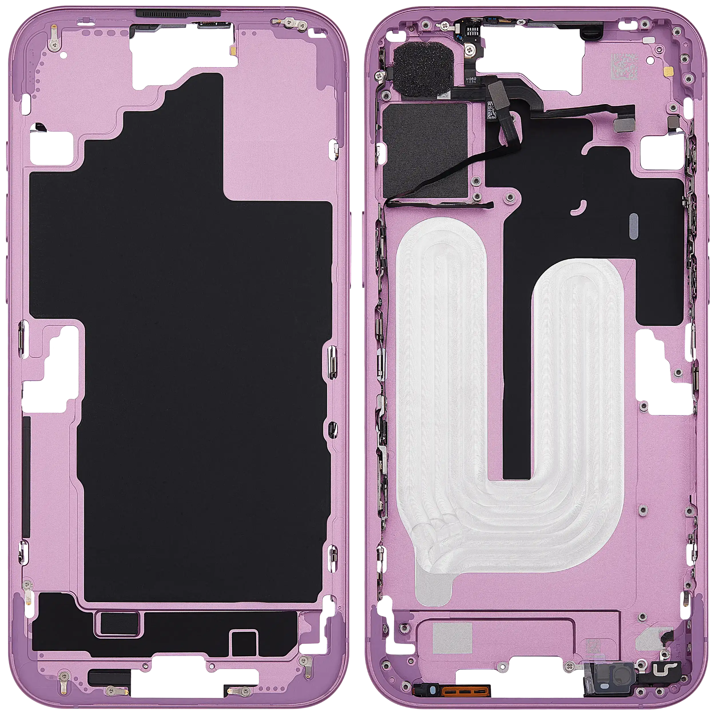 Midframe/Rahmen mit Power And Volume Button für iPhone 16 Plus (EU / Global Version) (Aftermarket Plus) (Pink)
