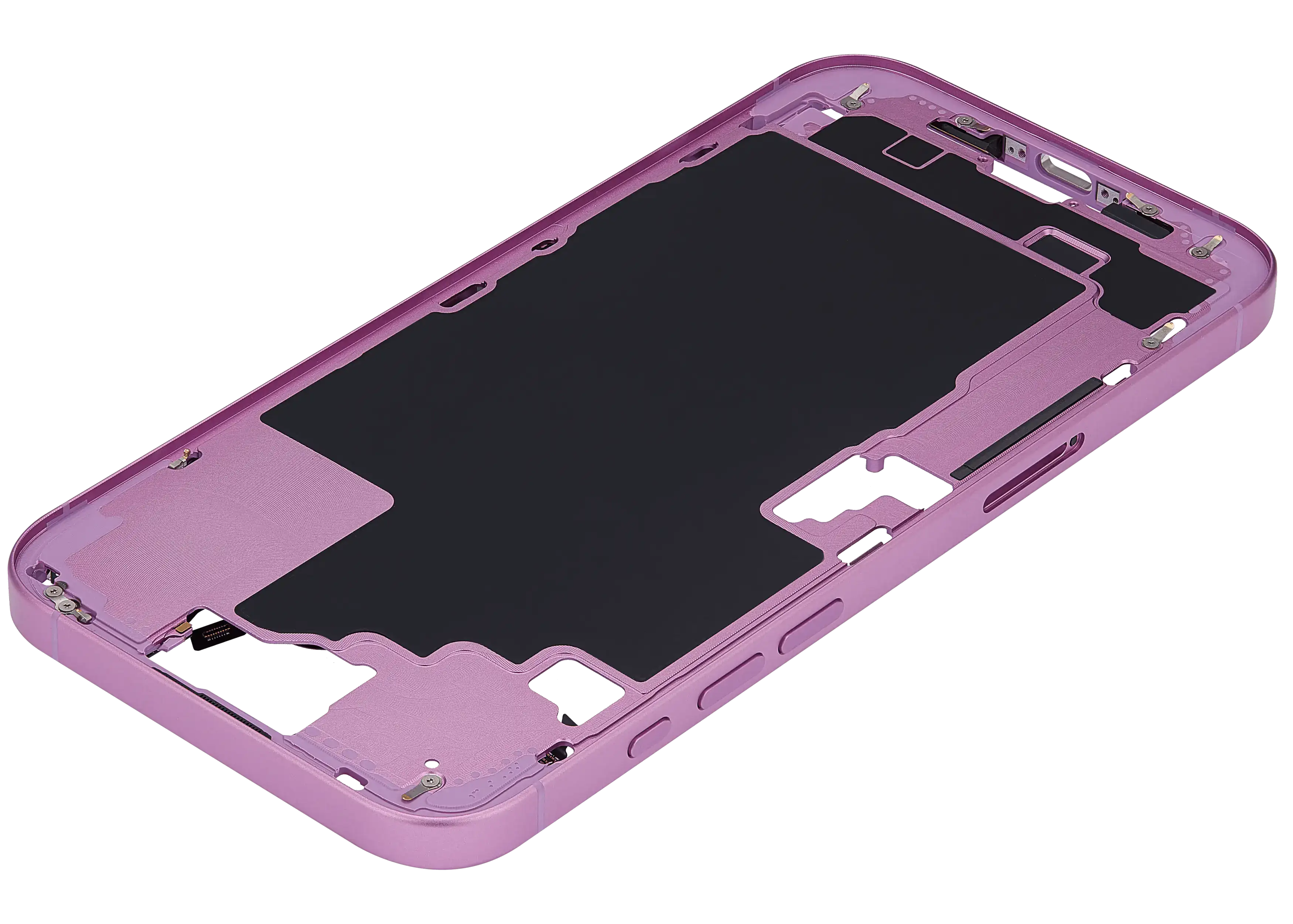 Midframe/Rahmen mit Power And Volume Button für iPhone 16 Plus (EU / Global Version) (Aftermarket Plus) (Pink)