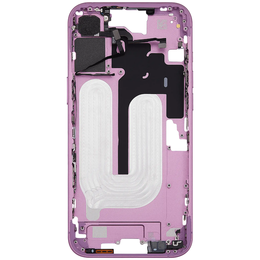 Midframe/Rahmen mit Power And Volume Button für iPhone 16 Plus (EU / Global Version) (Aftermarket Plus) (Pink)