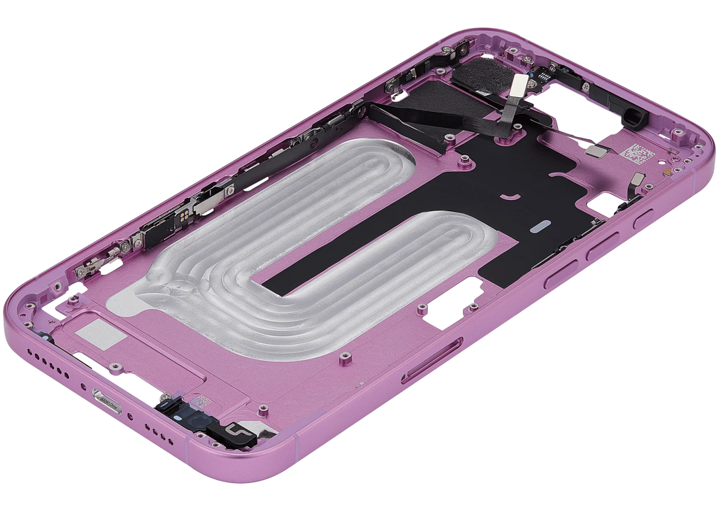 Midframe/Rahmen mit Power And Volume Button für iPhone 16 Plus (EU / Global Version) (Aftermarket Plus) (Pink)