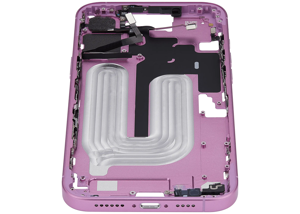 Midframe/Rahmen mit Power And Volume Button für iPhone 16 Plus (EU / Global Version) (Aftermarket Plus) (Pink)