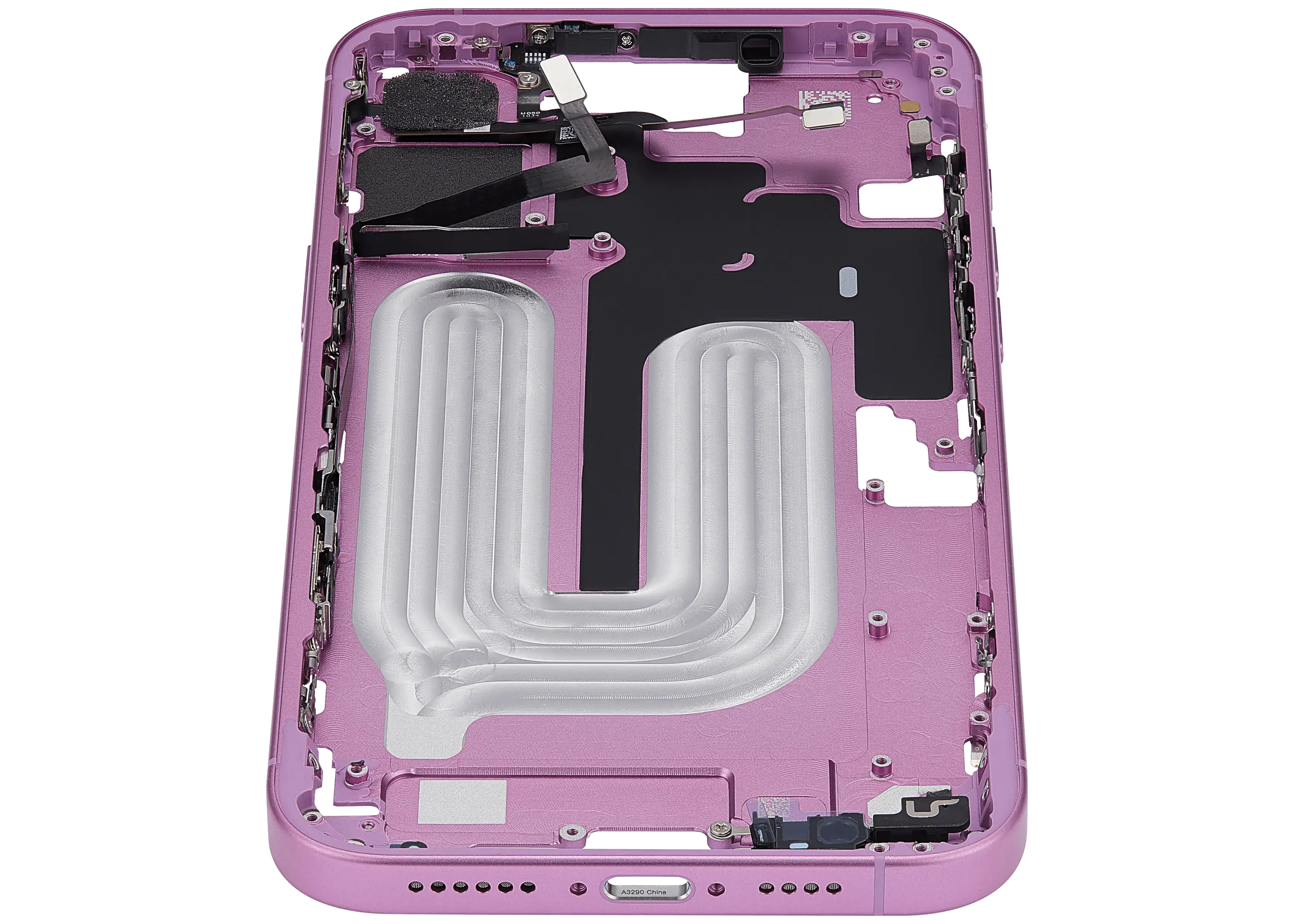 Midframe/Rahmen mit Power And Volume Button für iPhone 16 Plus (EU / Global Version) (Aftermarket Plus) (Pink)