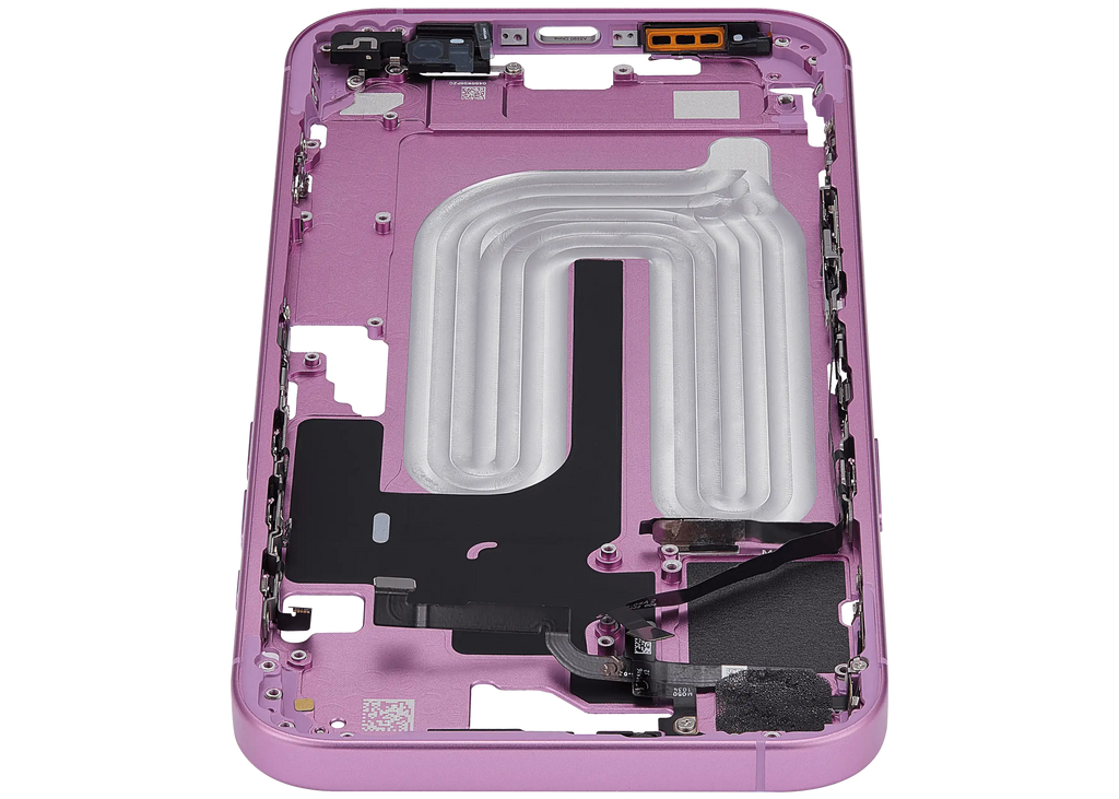 Midframe/Rahmen mit Power And Volume Button für iPhone 16 Plus (EU / Global Version) (Aftermarket Plus) (Pink)