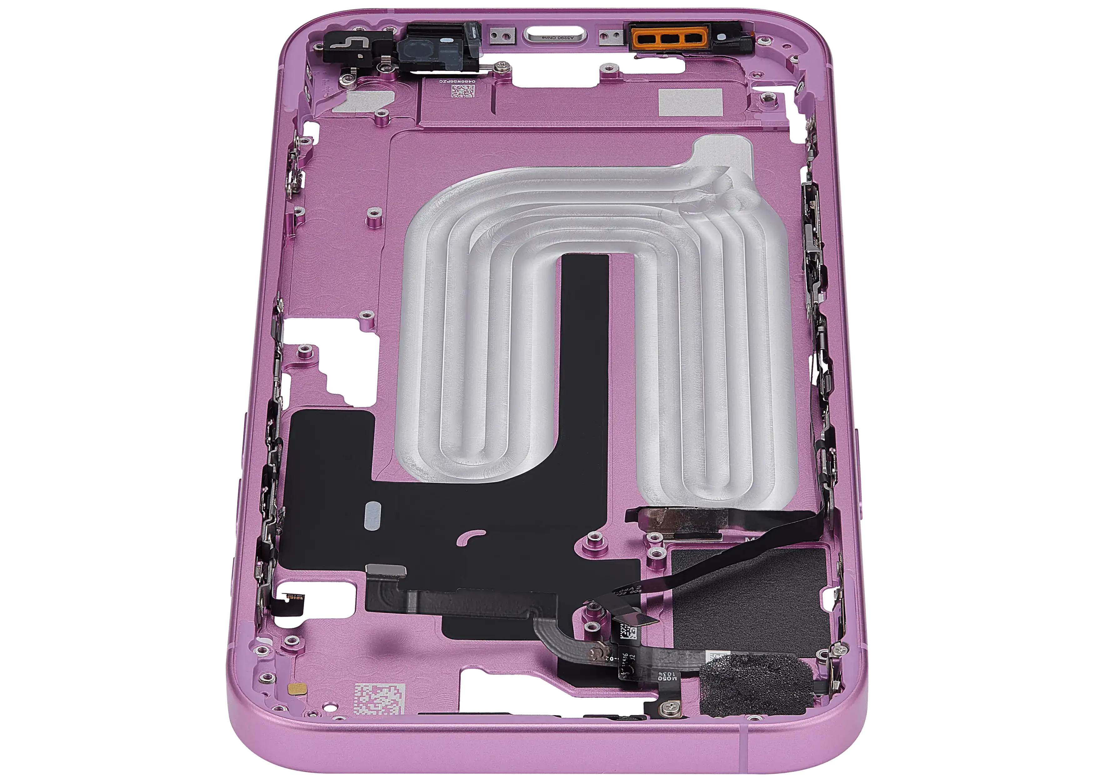Midframe/Rahmen mit Power And Volume Button für iPhone 16 Plus (EU / Global Version) (Aftermarket Plus) (Pink)
