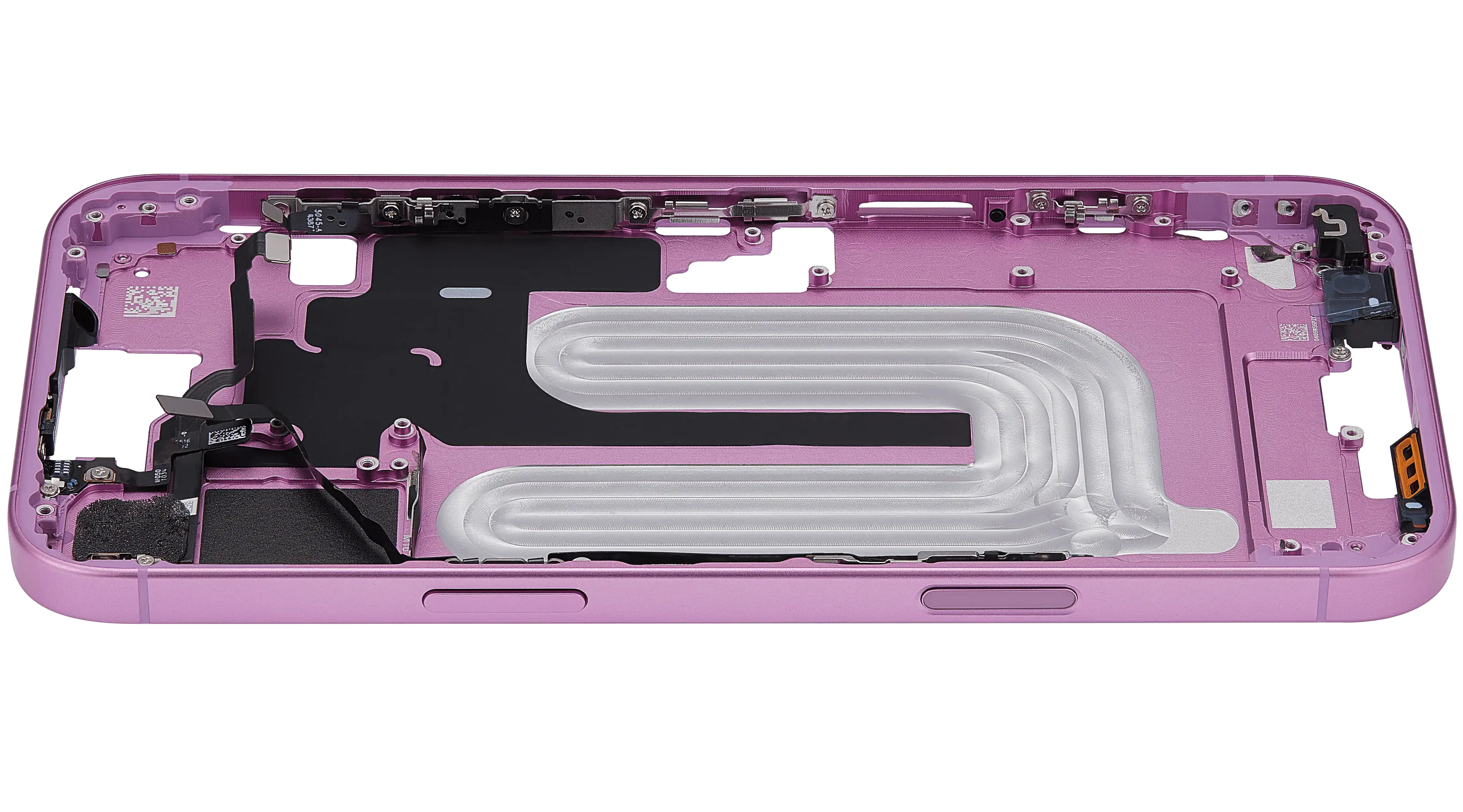 Midframe/Rahmen mit Power And Volume Button für iPhone 16 Plus (EU / Global Version) (Aftermarket Plus) (Pink)