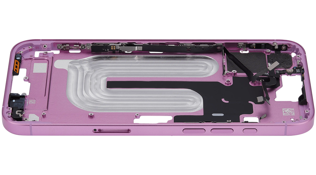 Midframe/Rahmen mit Power And Volume Button für iPhone 16 Plus (EU / Global Version) (Aftermarket Plus) (Pink)