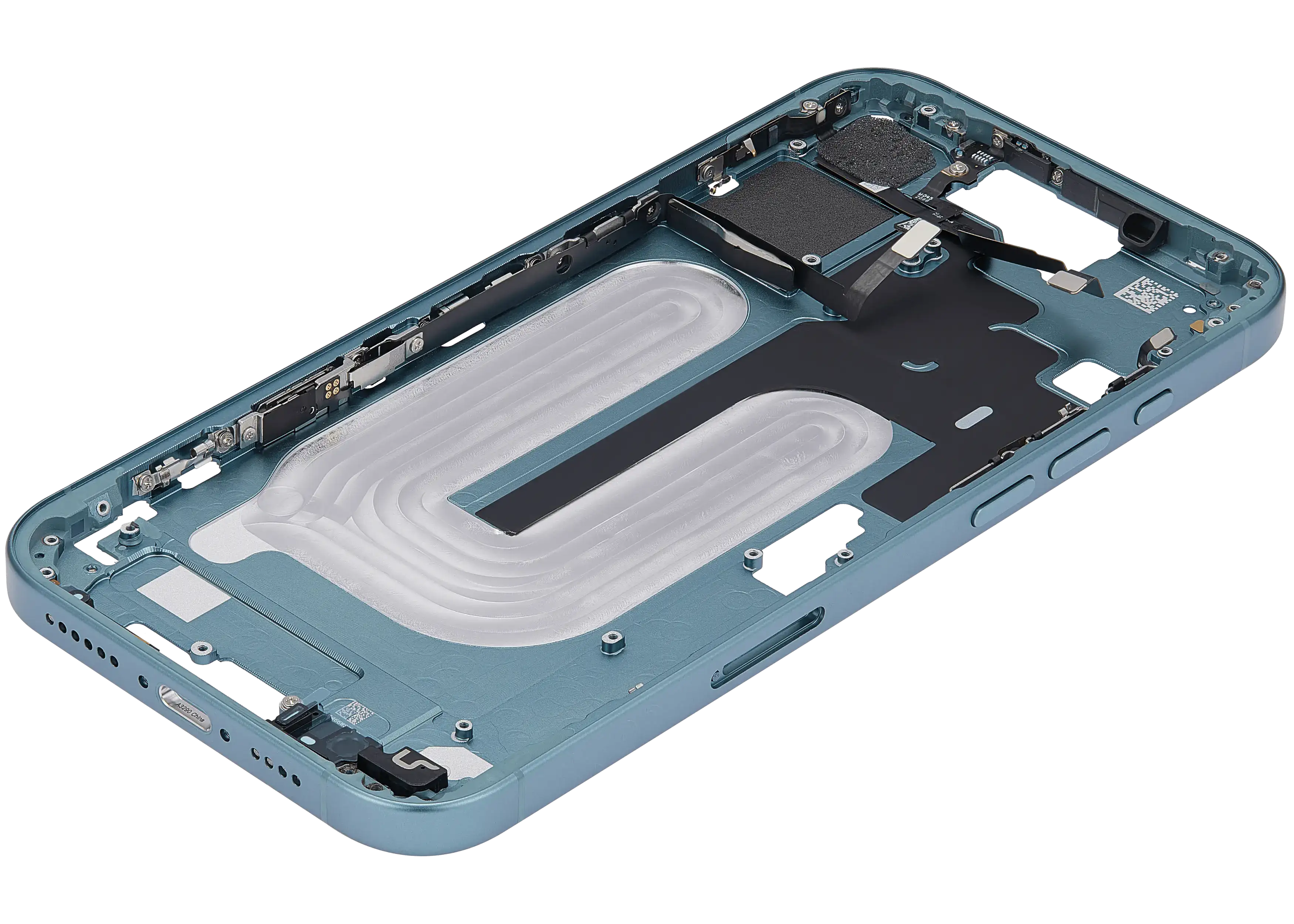 Midframe/Rahmen mit Power And Volume Button für iPhone 16 Plus (EU / Global Version) (Aftermarket Plus) (Teal)