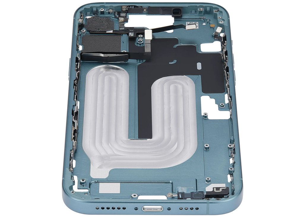 Midframe/Rahmen mit Power And Volume Button für iPhone 16 Plus (EU / Global Version) (Aftermarket Plus) (Teal)