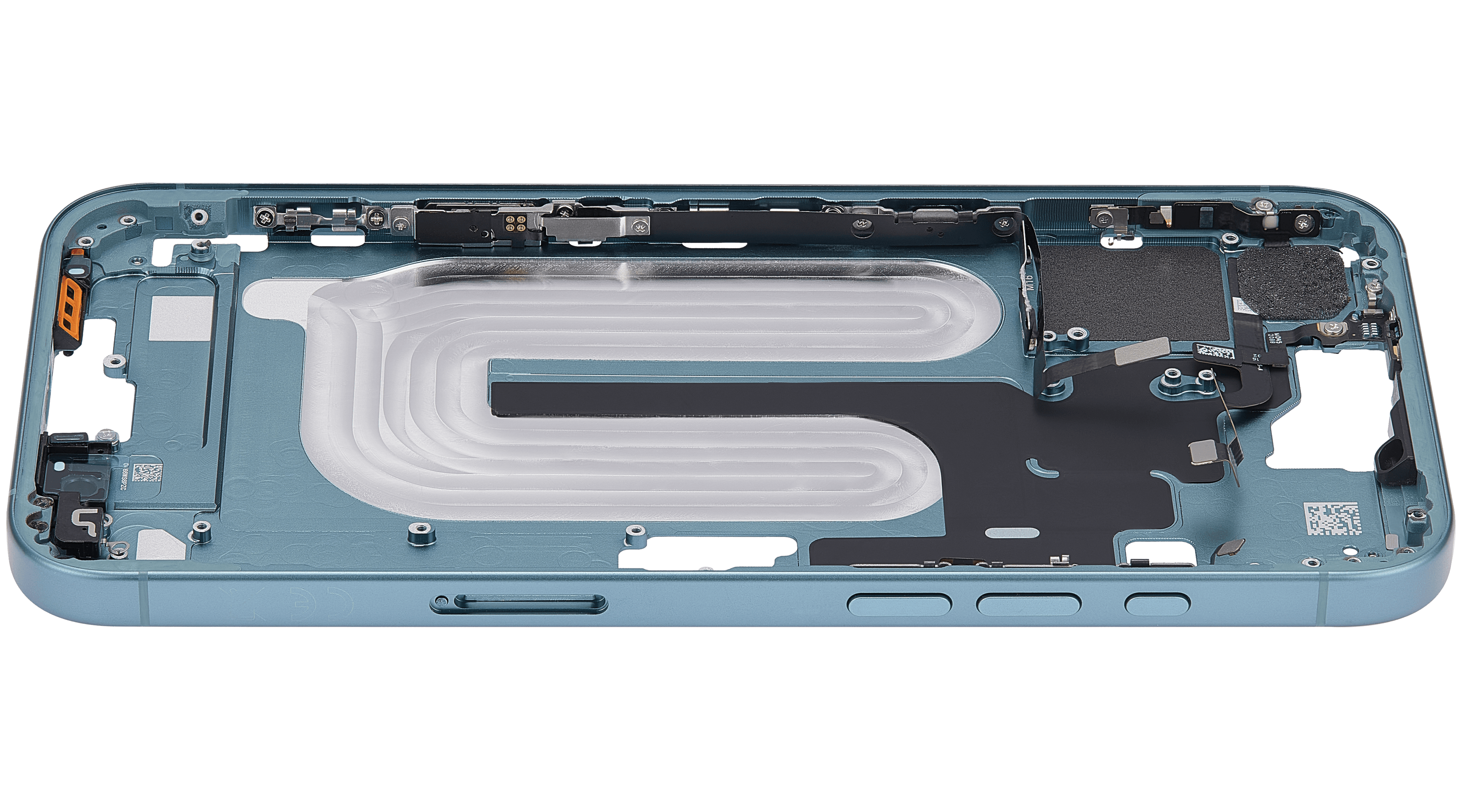Midframe/Rahmen mit Power And Volume Button für iPhone 16 Plus (EU / Global Version) (Aftermarket Plus) (Teal)