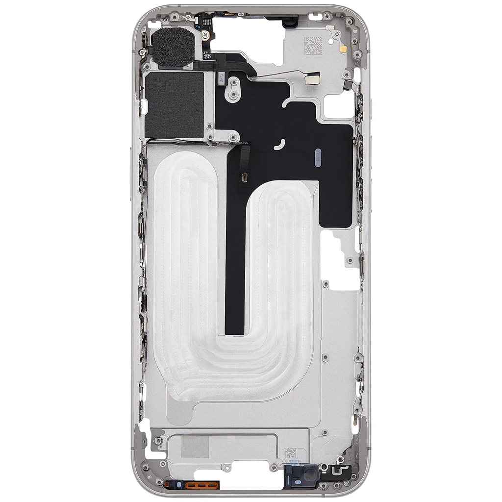 Midframe/Rahmen mit Power And Volume Button für iPhone 16 Plus (EU / Global Version) (Aftermarket Plus) (Weiß)
