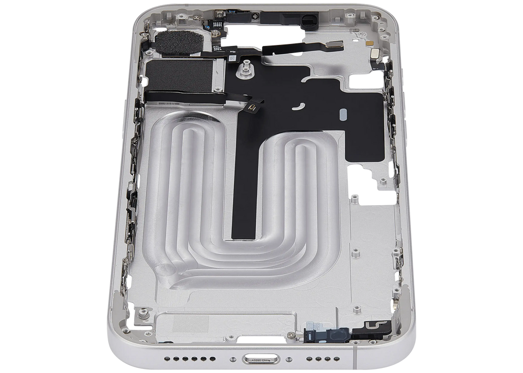 Midframe/Rahmen mit Power And Volume Button für iPhone 16 Plus (EU / Global Version) (Aftermarket Plus) (Weiß)