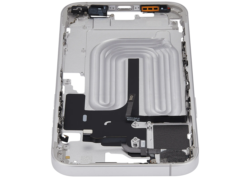 Midframe/Rahmen mit Power And Volume Button für iPhone 16 Plus (EU / Global Version) (Aftermarket Plus) (Weiß)
