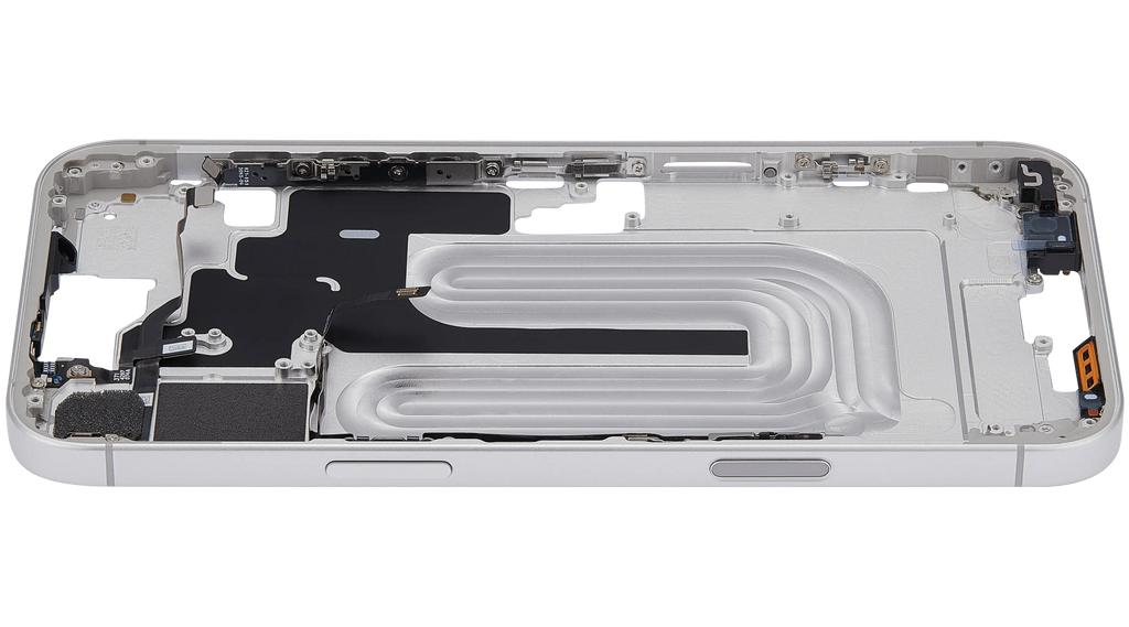 Midframe/Rahmen mit Power And Volume Button für iPhone 16 Plus (EU / Global Version) (Aftermarket Plus) (Weiß)