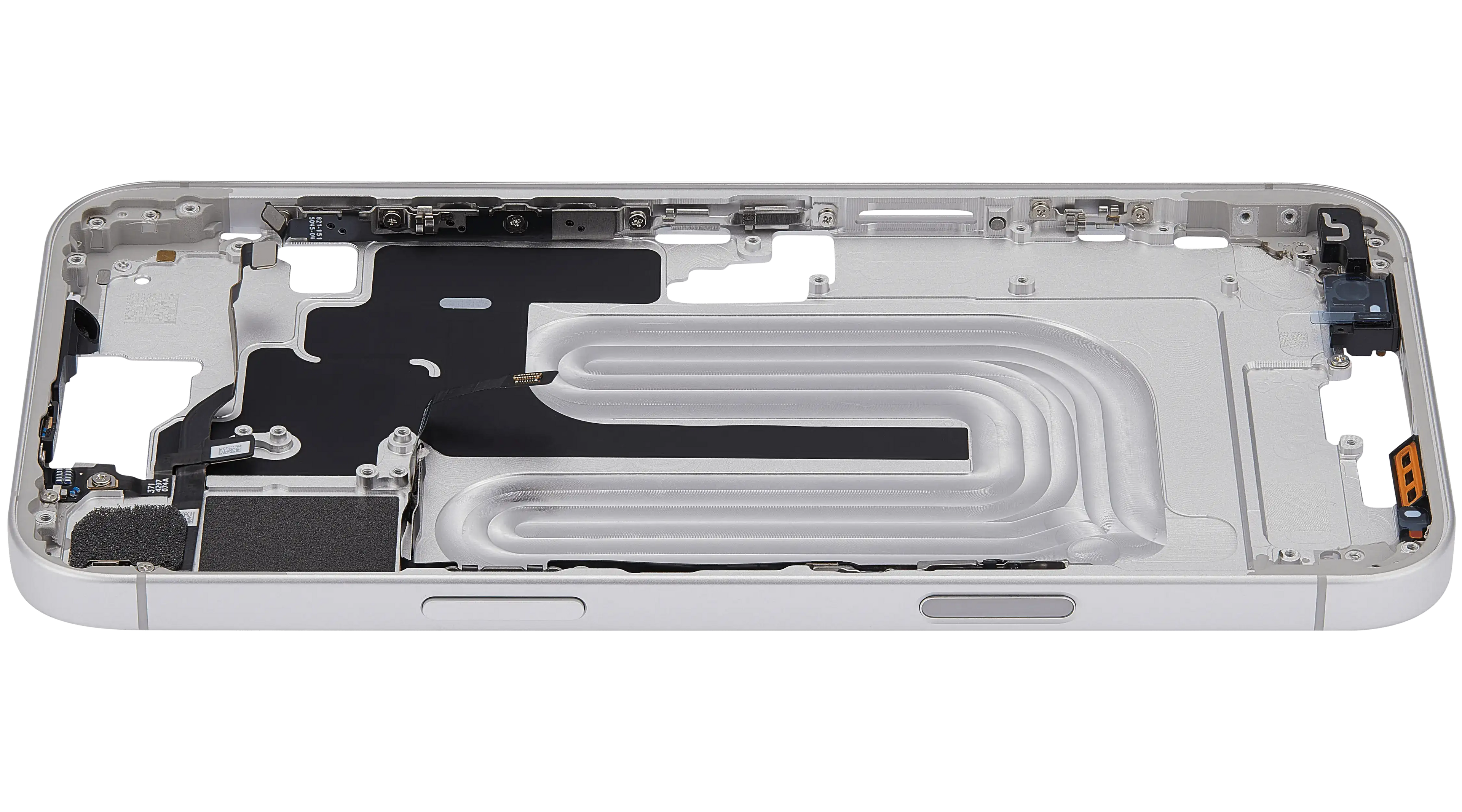 Midframe/Rahmen mit Power And Volume Button für iPhone 16 Plus (EU / Global Version) (Aftermarket Plus) (Weiß)