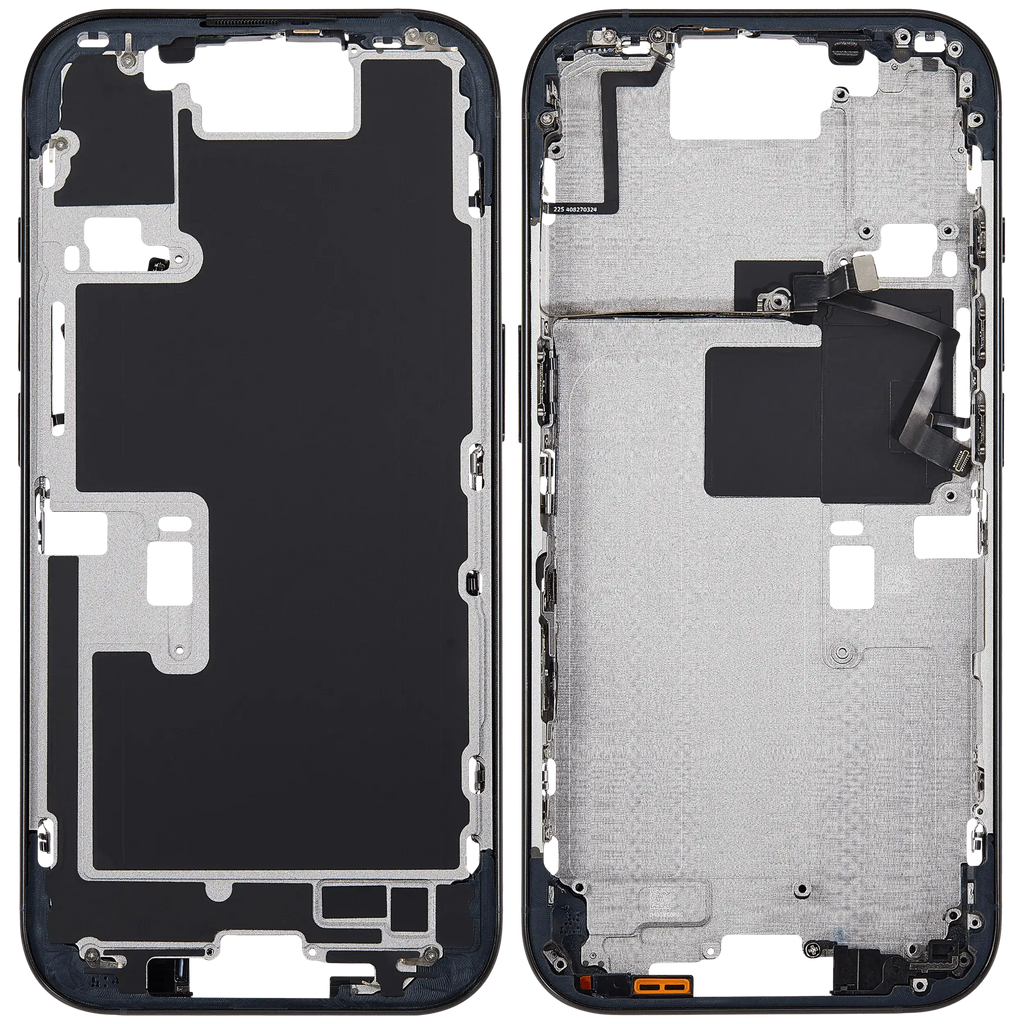 Midframe/Rahmen mit Power And Volume Button für iPhone 16 Pro (US-Version) (Aftermarket Plus) (Schwarz Titanium)