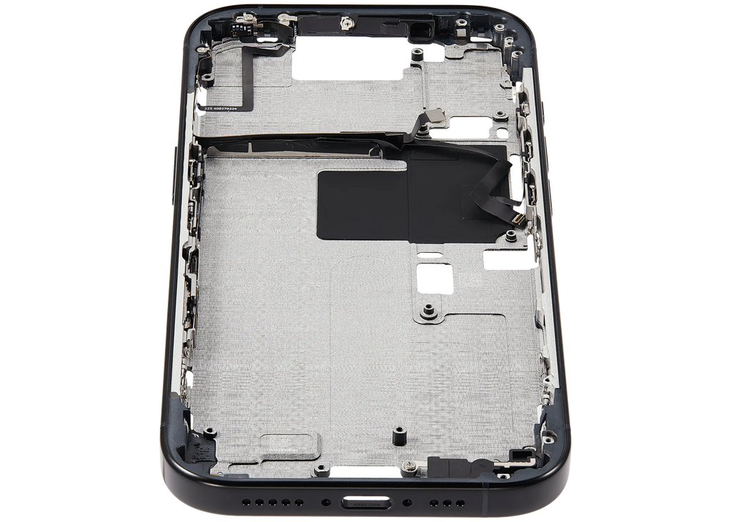 Midframe/Rahmen mit Power And Volume Button für iPhone 16 Pro (US-Version) (Aftermarket Plus) (Schwarz Titanium)