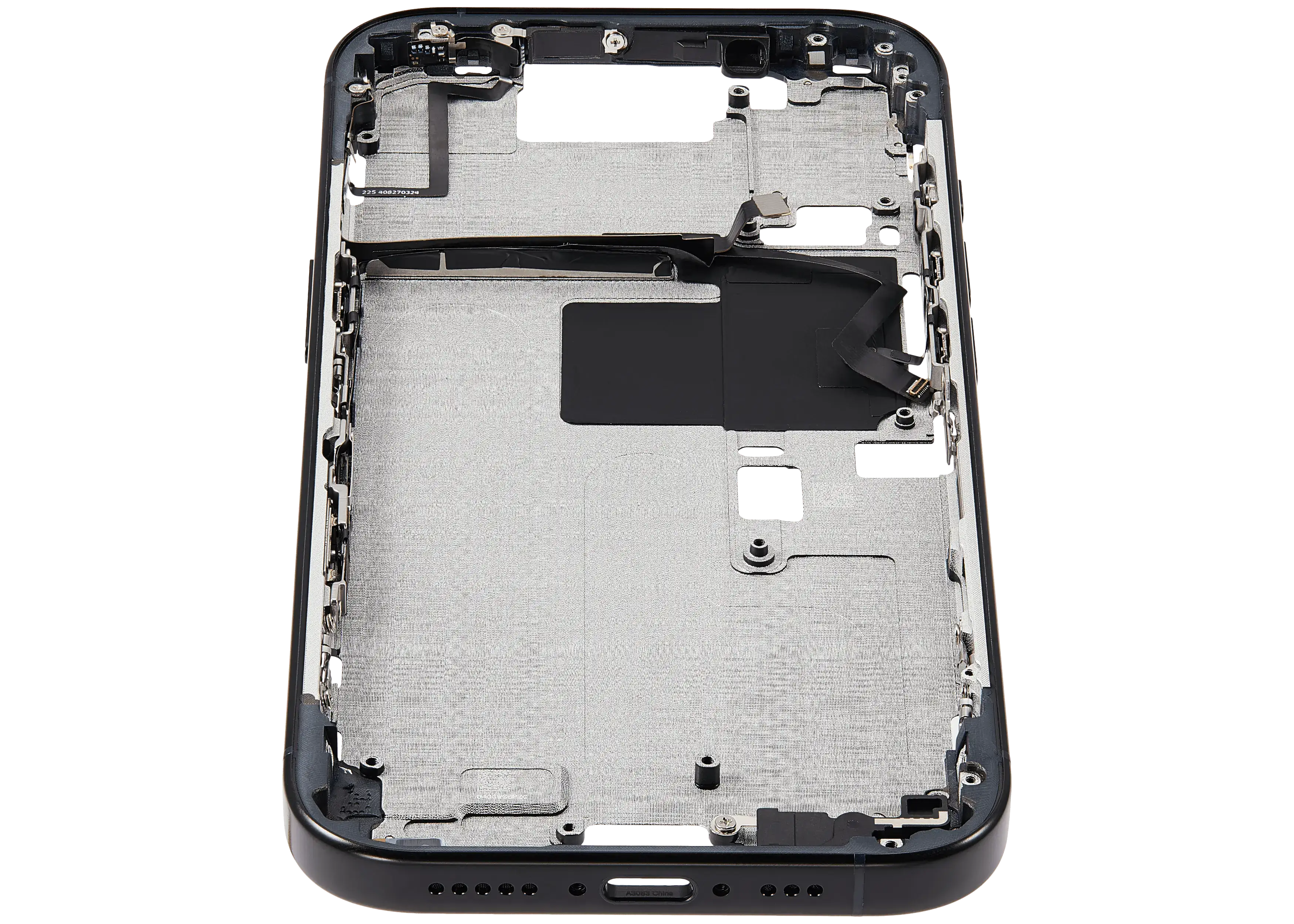 Midframe/Rahmen mit Power And Volume Button für iPhone 16 Pro (US-Version) (Aftermarket Plus) (Schwarz Titanium)