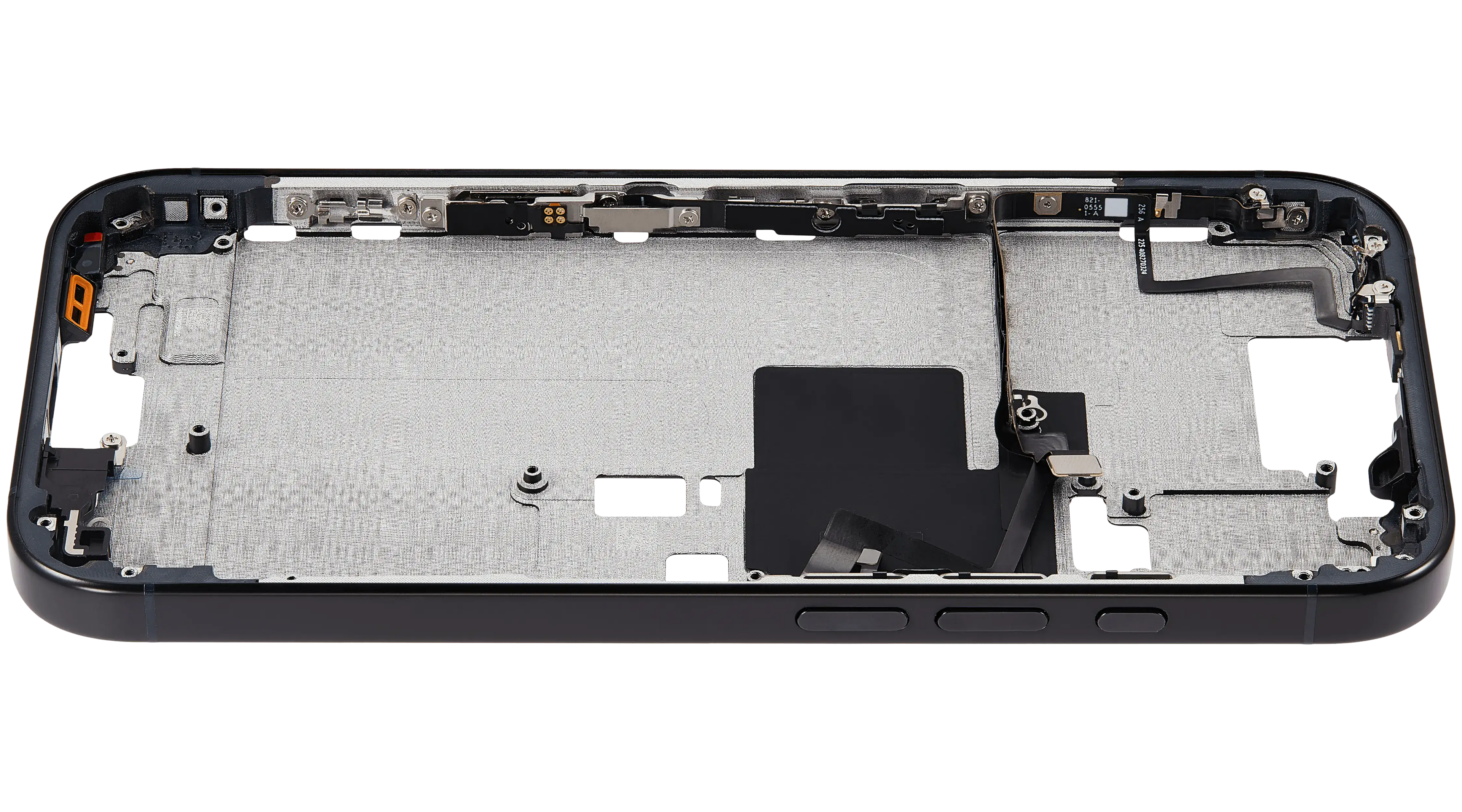 Midframe/Rahmen mit Power And Volume Button für iPhone 16 Pro (US-Version) (Aftermarket Plus) (Schwarz Titanium)