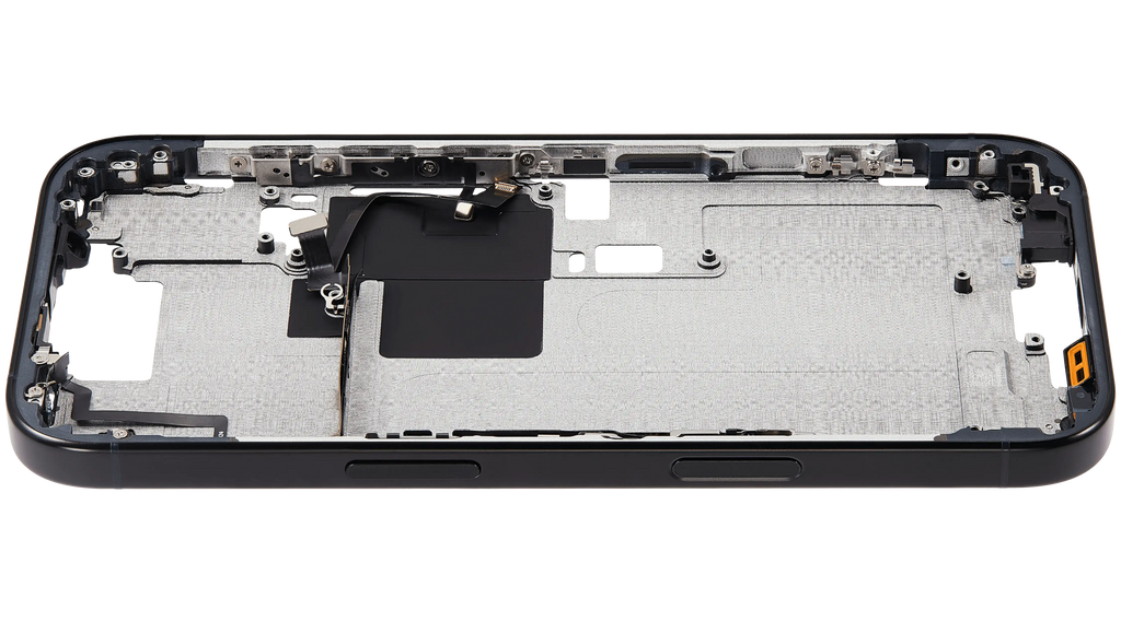 Midframe/Rahmen mit Power And Volume Button für iPhone 16 Pro (US-Version) (Aftermarket Plus) (Schwarz Titanium)