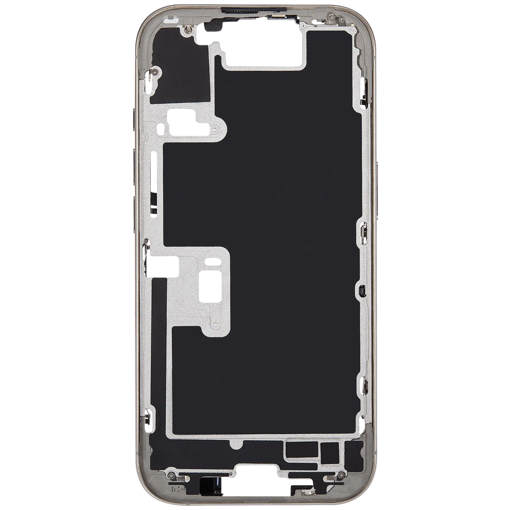 Midframe/Rahmen mit Power And Volume Button für iPhone 16 Pro (EU / Global Version) (Aftermarket Plus) (Natural Titanium)
