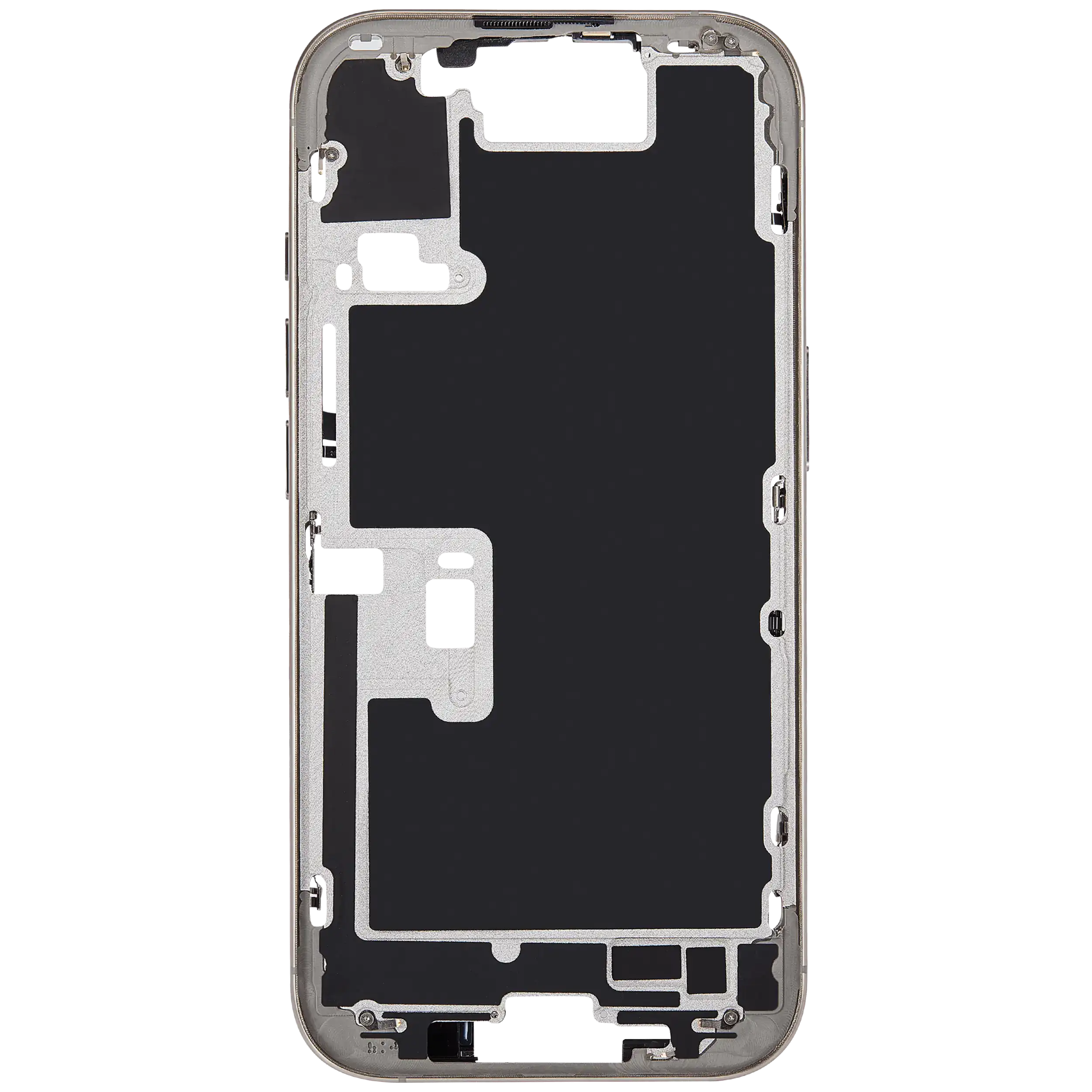Midframe/Rahmen mit Power And Volume Button für iPhone 16 Pro (EU / Global Version) (Aftermarket Plus) (Natural Titanium)