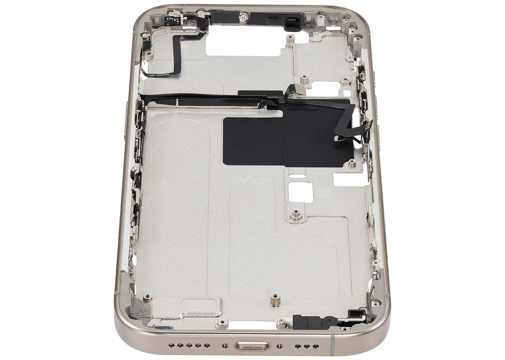 Midframe/Rahmen mit Power And Volume Button für iPhone 16 Pro (EU / Global Version) (Aftermarket Plus) (Natural Titanium)