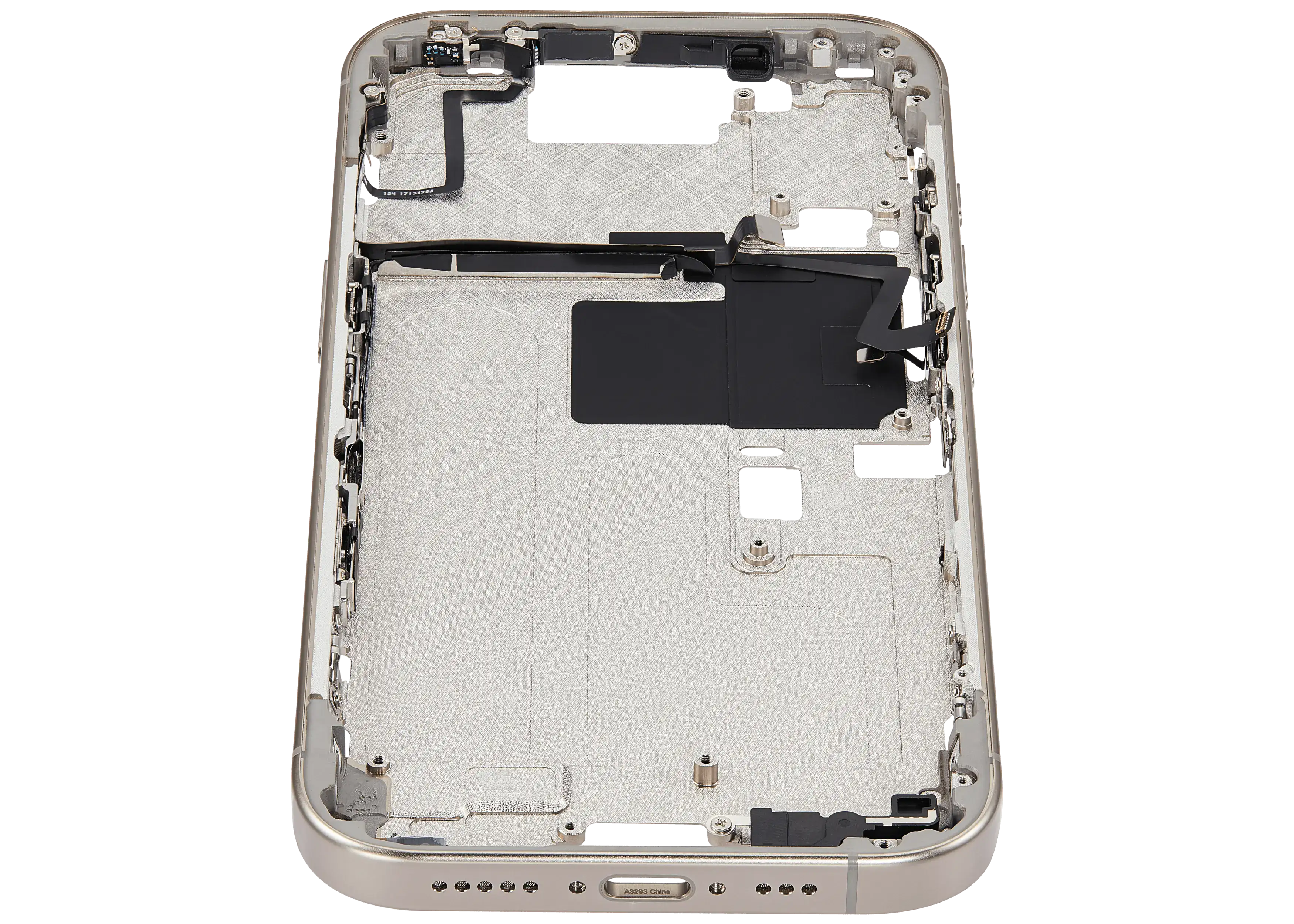 Midframe/Rahmen mit Power And Volume Button für iPhone 16 Pro (EU / Global Version) (Aftermarket Plus) (Natural Titanium)